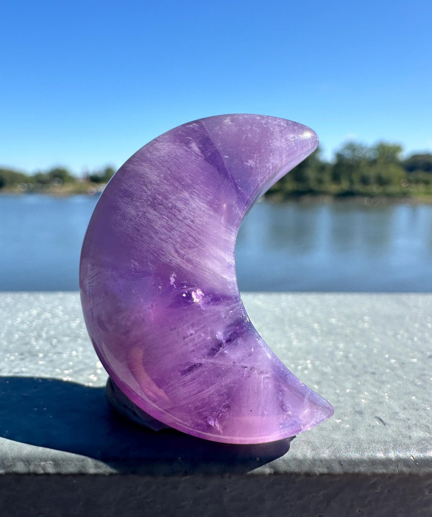 Trapiche Amethyst Half Moon | Cabochon Amethyst | Amethyst Crystal | Natural Trapiche | Star Amethyst