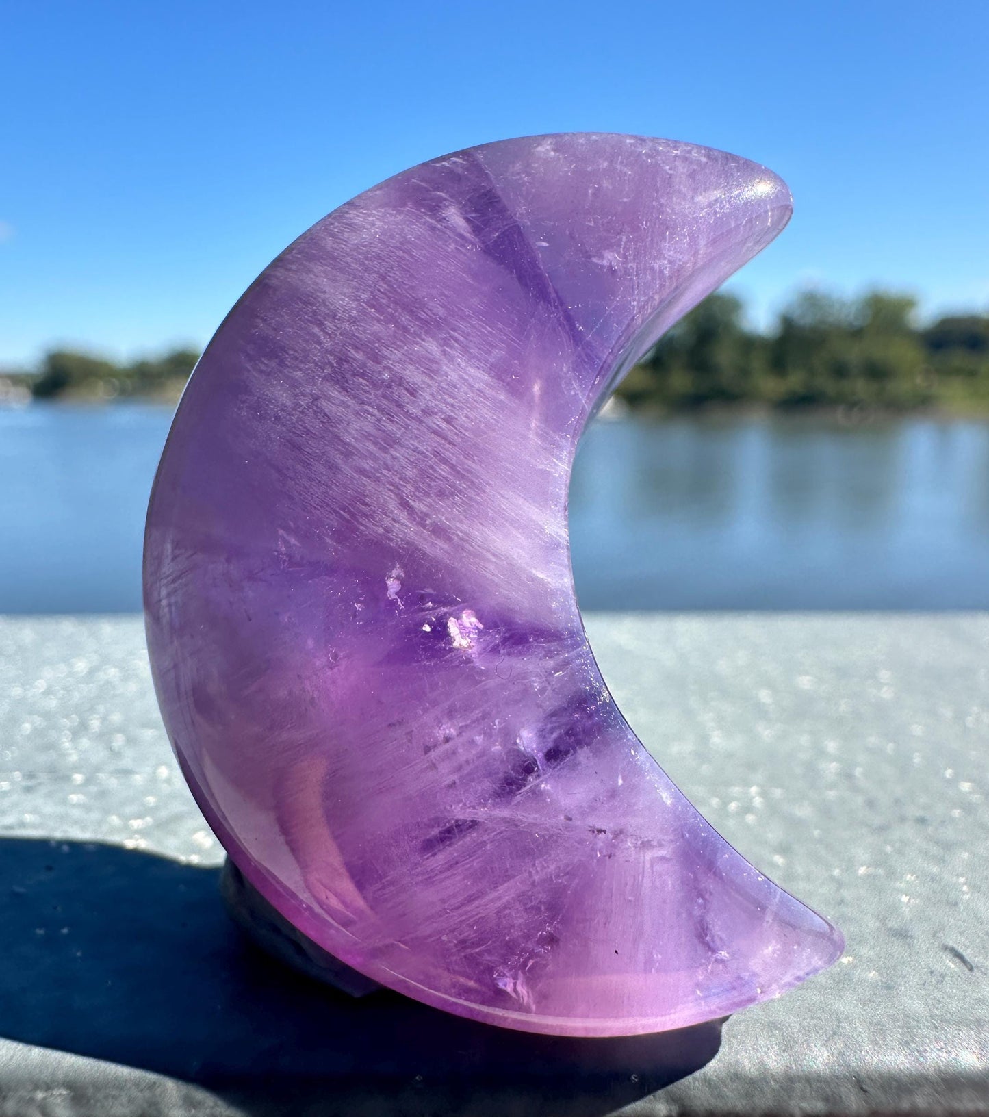 Trapiche Amethyst Half Moon | Cabochon Amethyst | Amethyst Crystal | Natural Trapiche | Star Amethyst