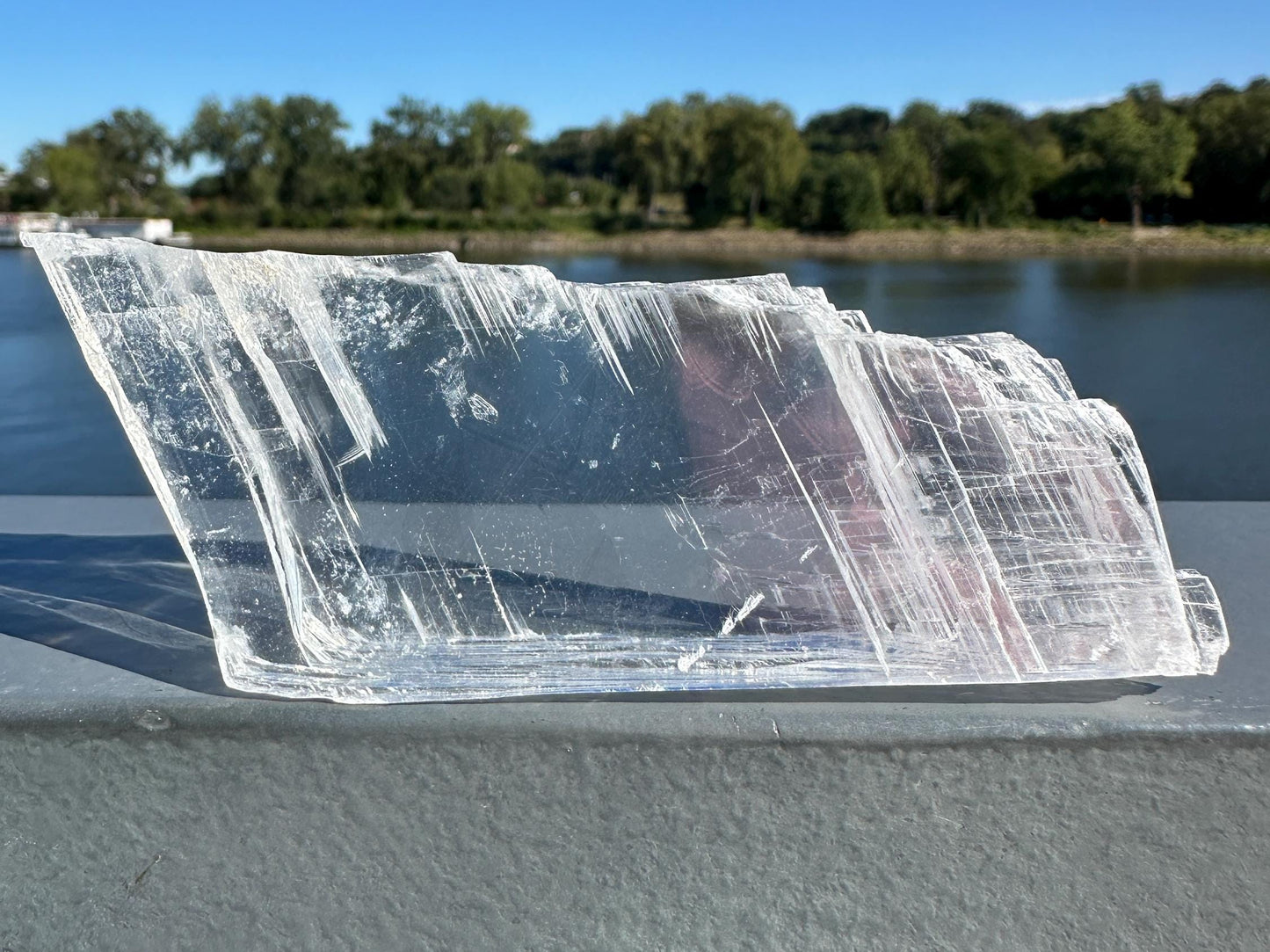 High Grade Crystal Clear Selenite, Satin Spar Slab | Charging and Cleansing Crystal