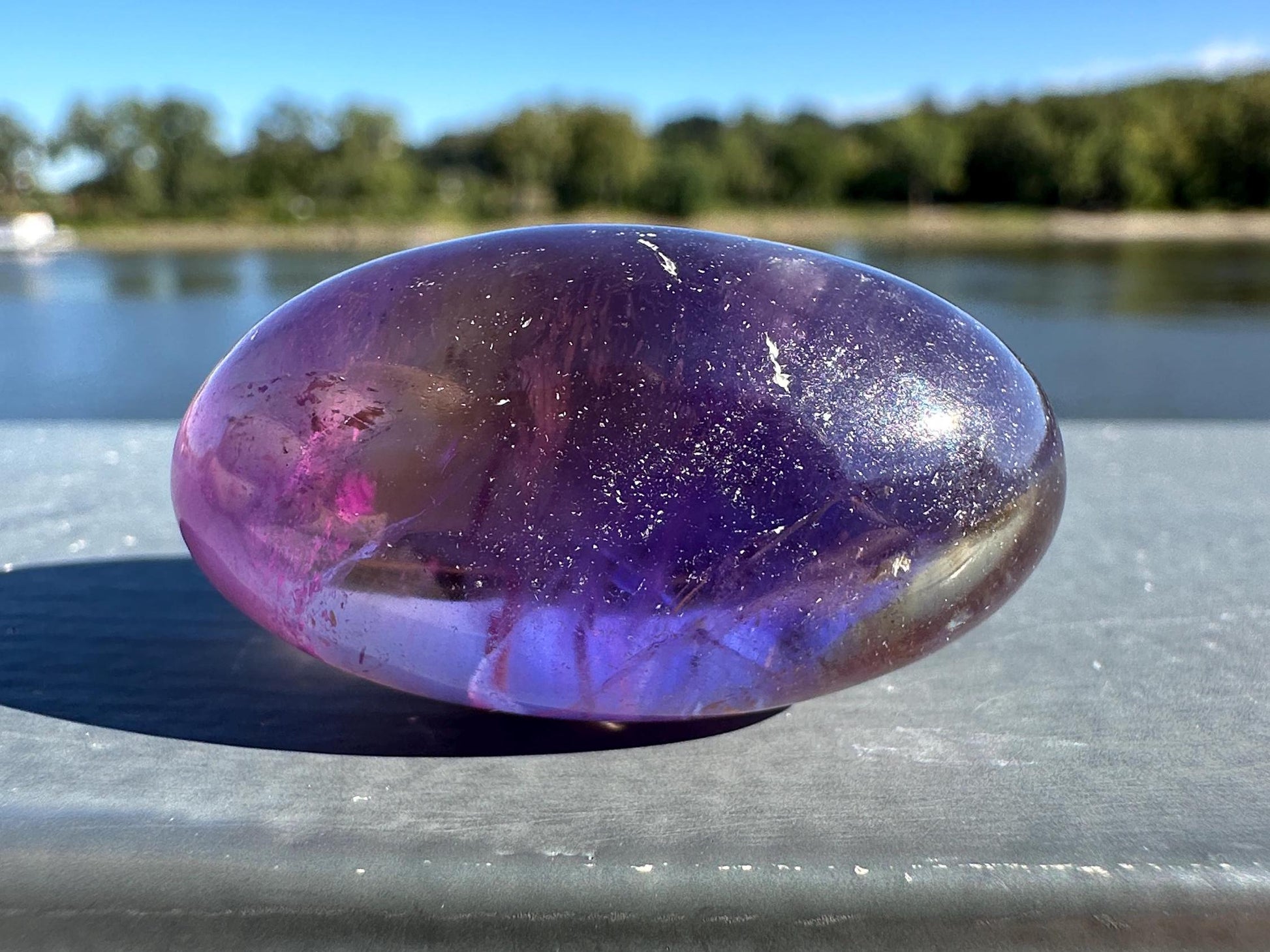 Stunning Ametrine Shiva Crystal Carving