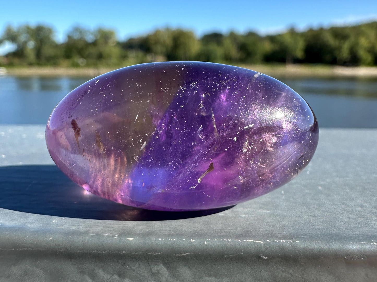 Stunning Ametrine Shiva Crystal Carving