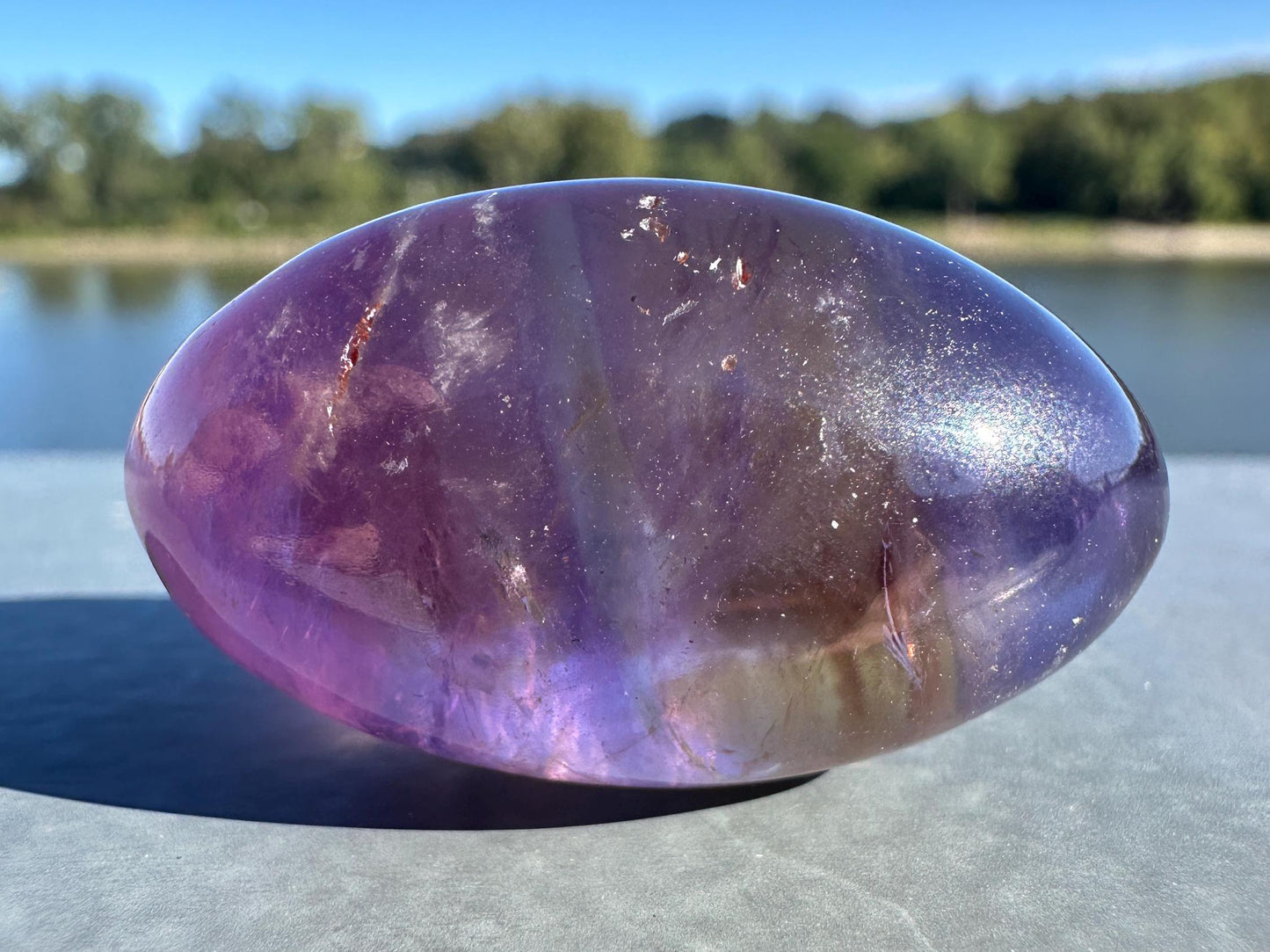 Stunning Ametrine Shiva Crystal Carving