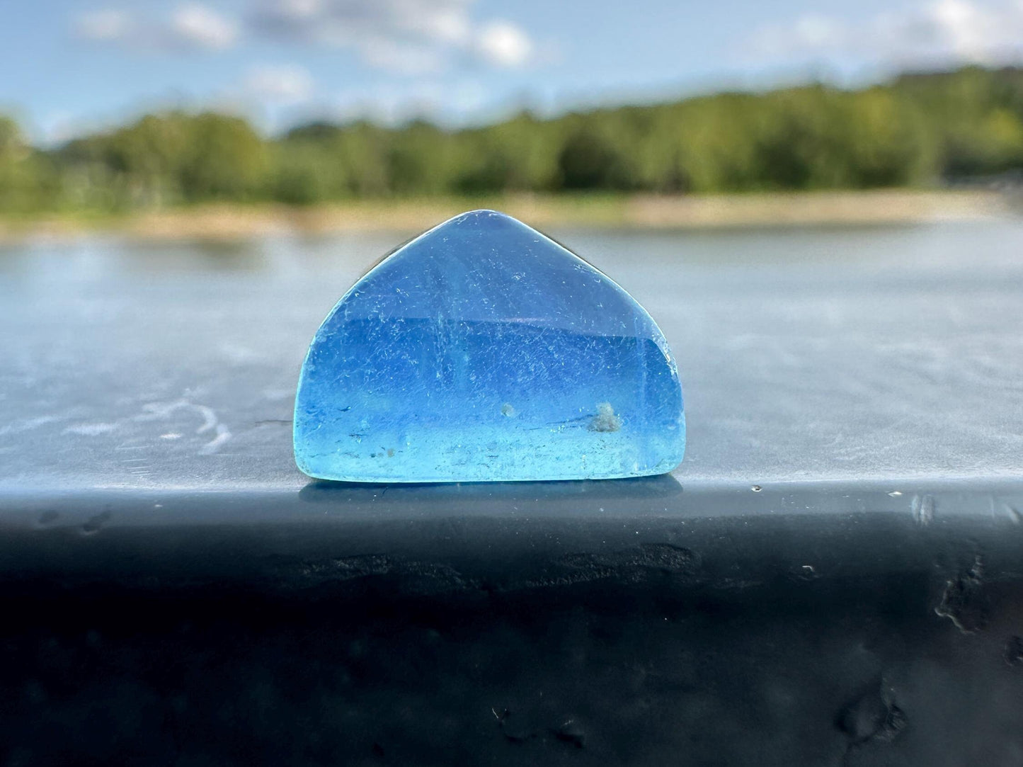 One (1) High Quality Aquamarine Mini Pyramid | Healing Crystal