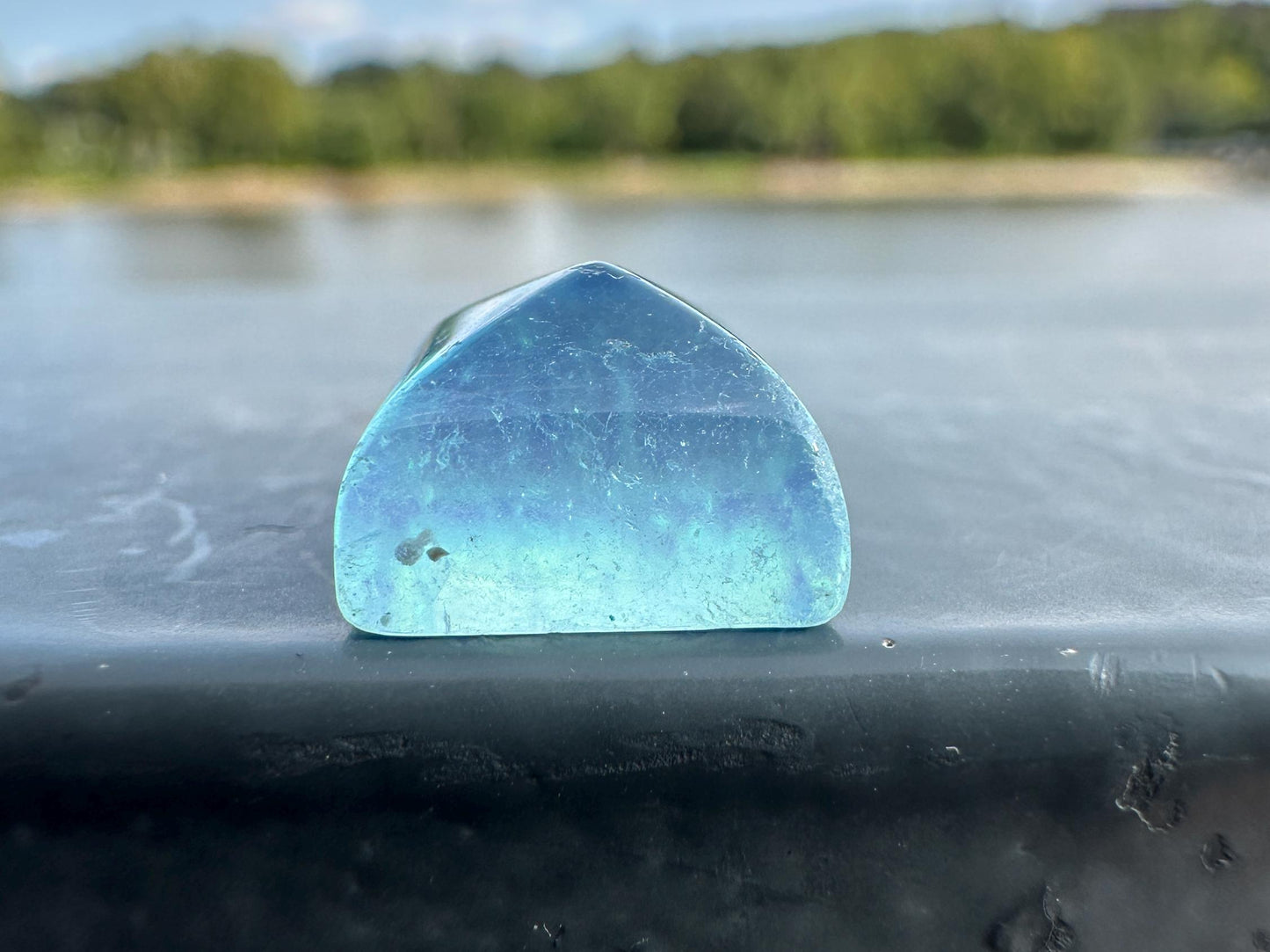 One (1) High Quality Aquamarine Mini Pyramid | Healing Crystal