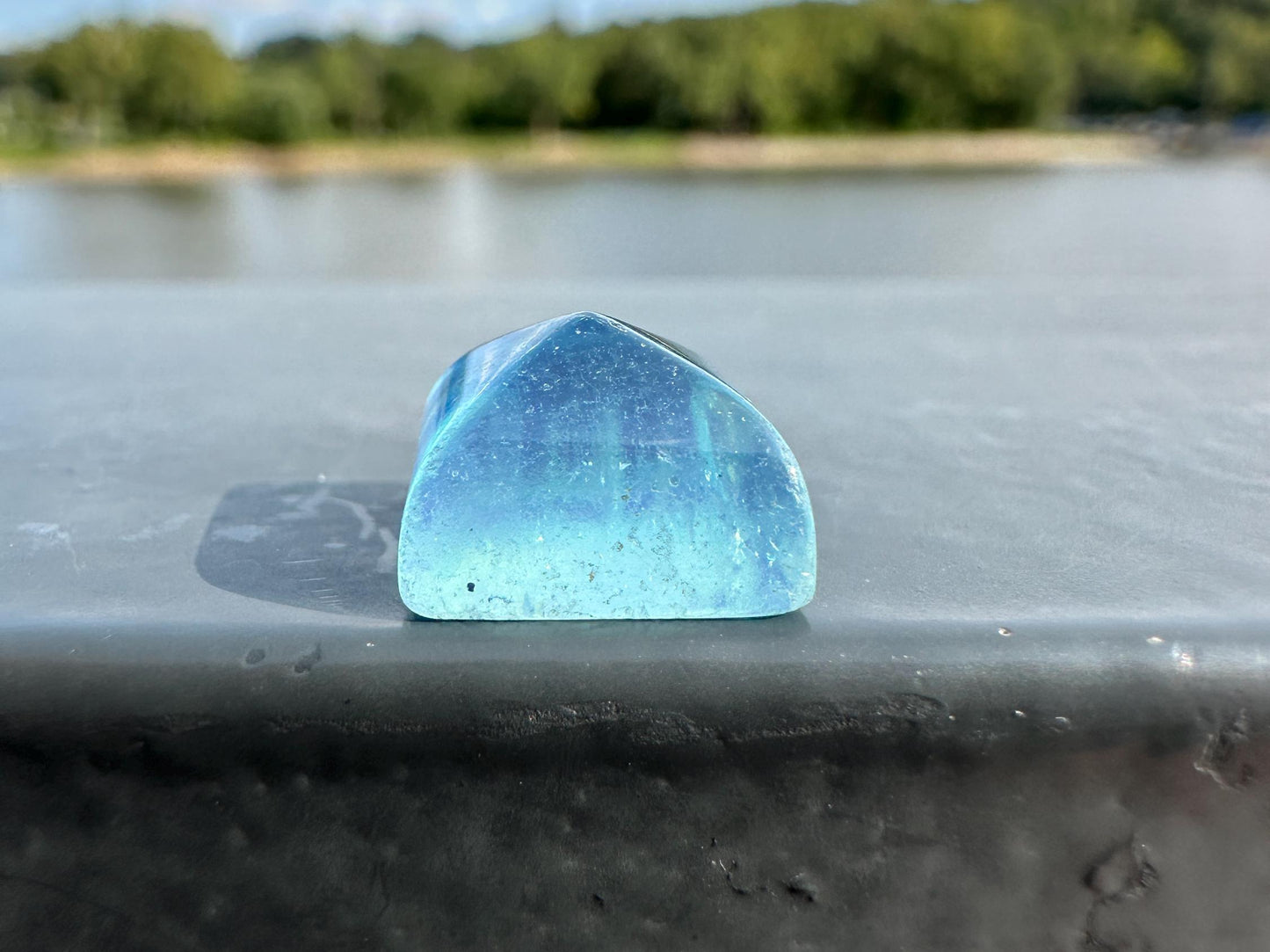 One (1) High Quality Aquamarine Mini Pyramid | Healing Crystal