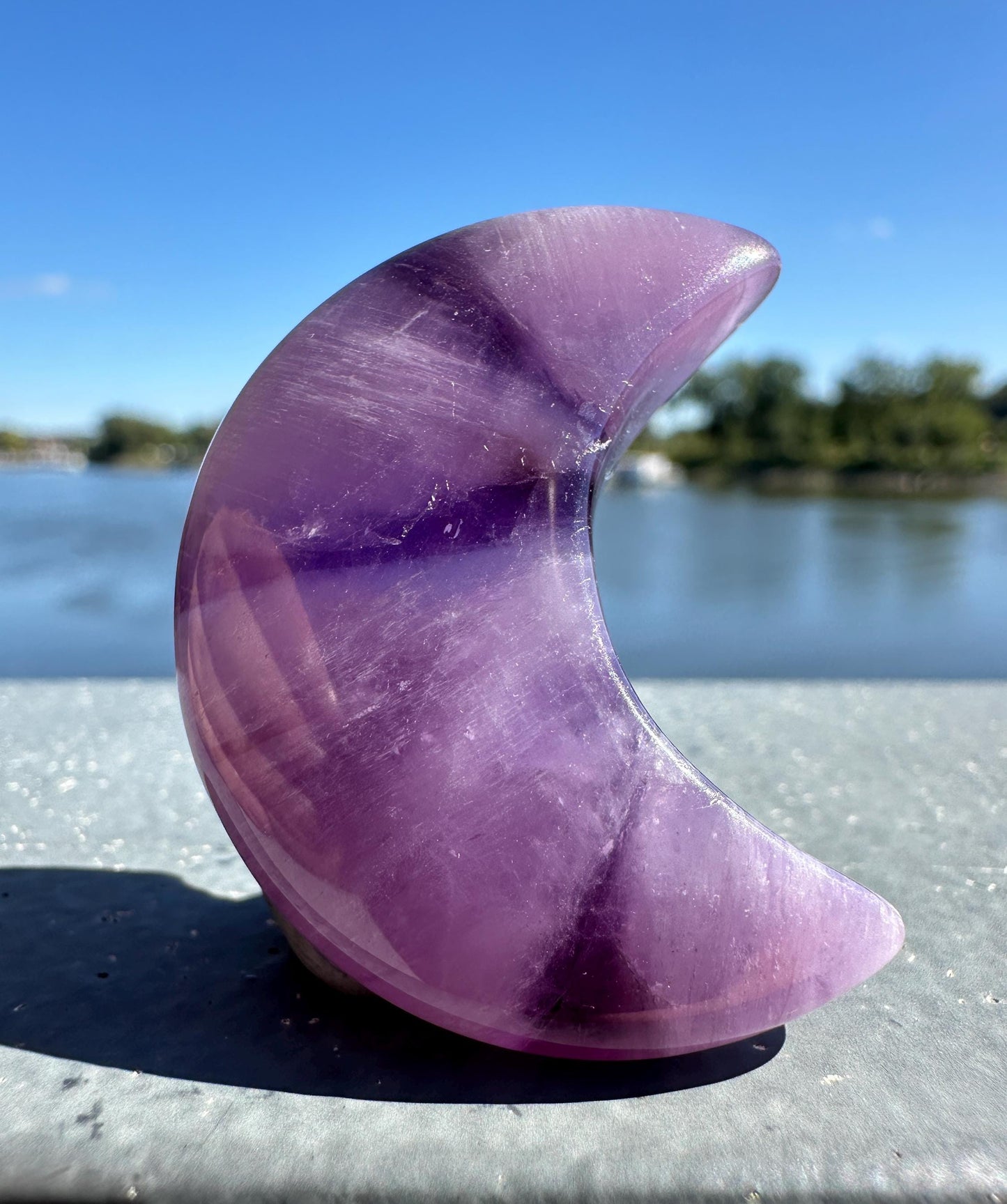 Trapiche Amethyst Half Moon | Cabochon Amethyst | Amethyst Crystal | Natural Trapiche | Star Amethyst