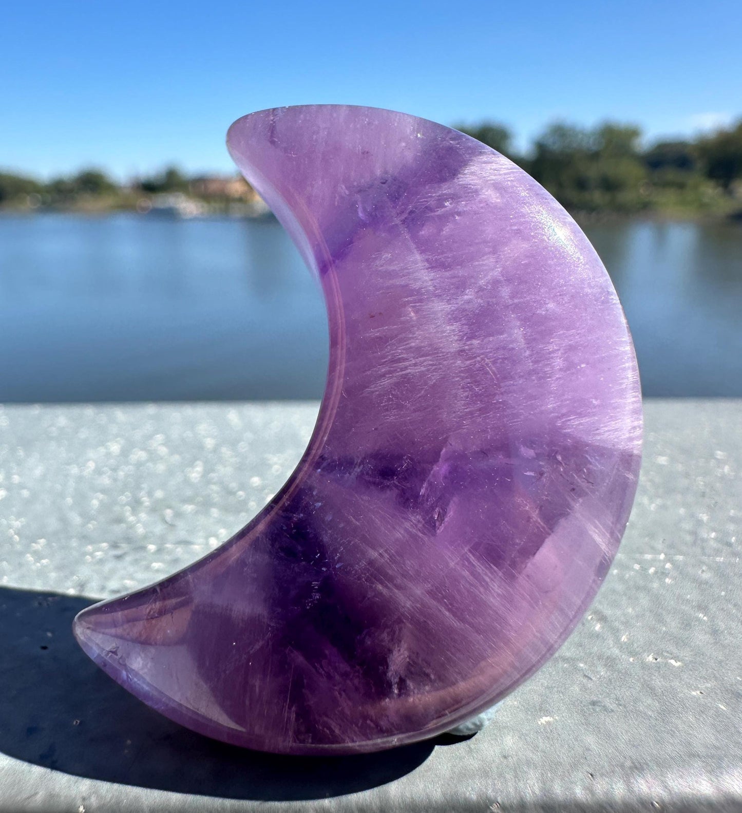 Trapiche Amethyst Half Moon | Cabochon Amethyst | Amethyst Crystal | Natural Trapiche | Star Amethyst