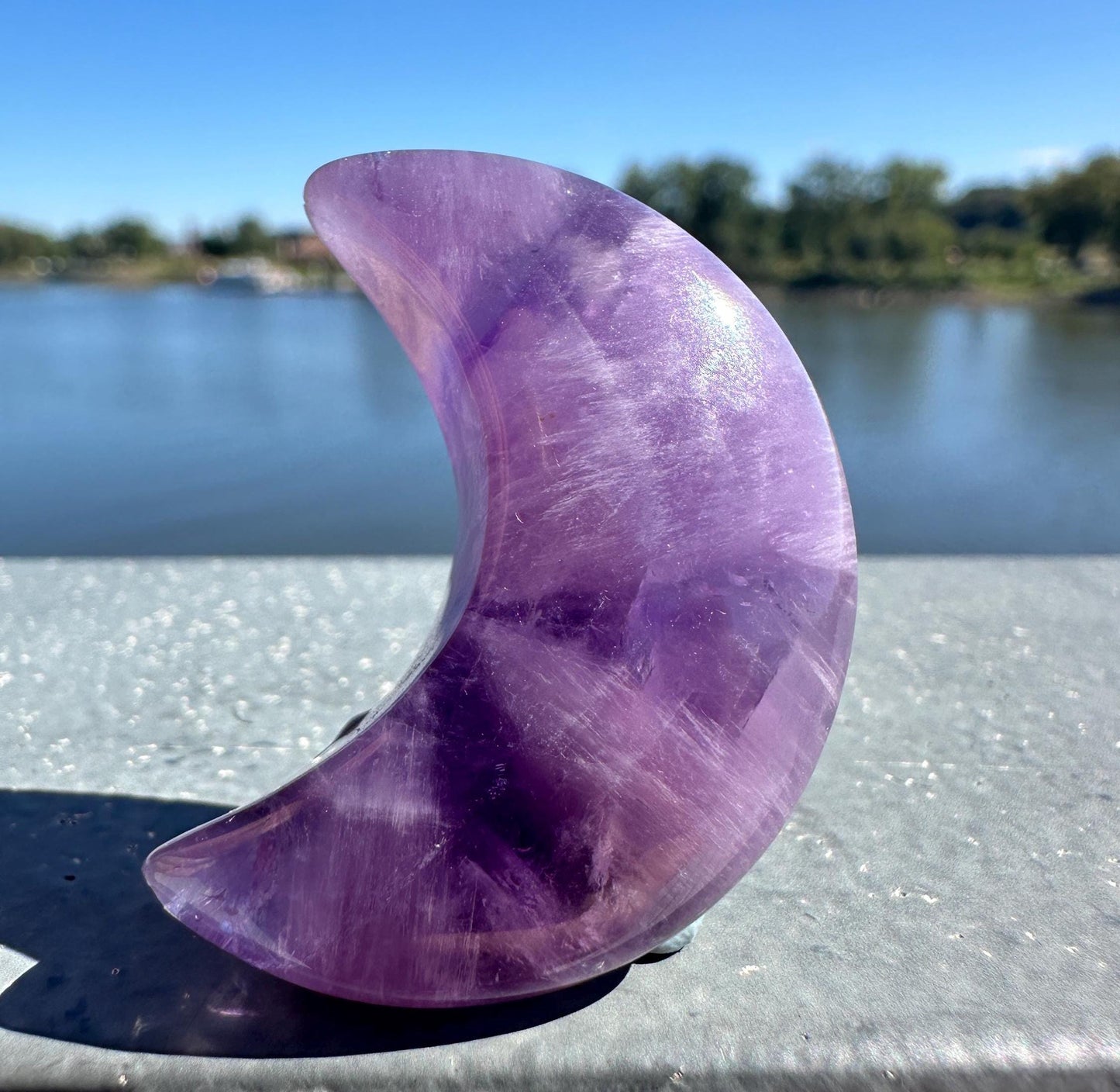 Trapiche Amethyst Half Moon | Cabochon Amethyst | Amethyst Crystal | Natural Trapiche | Star Amethyst