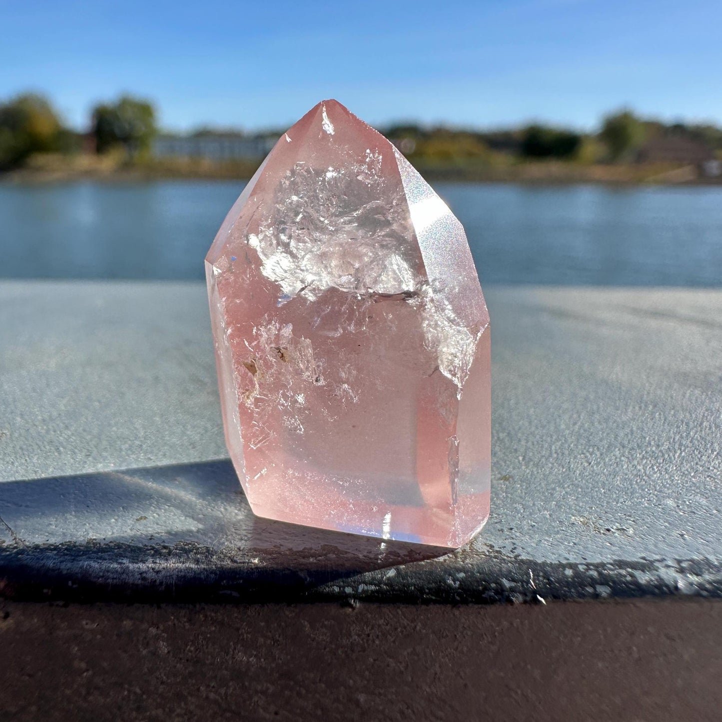 Rare Small Pink Lithium Point from Brazil | Lithium Tower | Lithium Crystal | Rare Crystals | Pink Lithium Crystal | Lithium Quartz