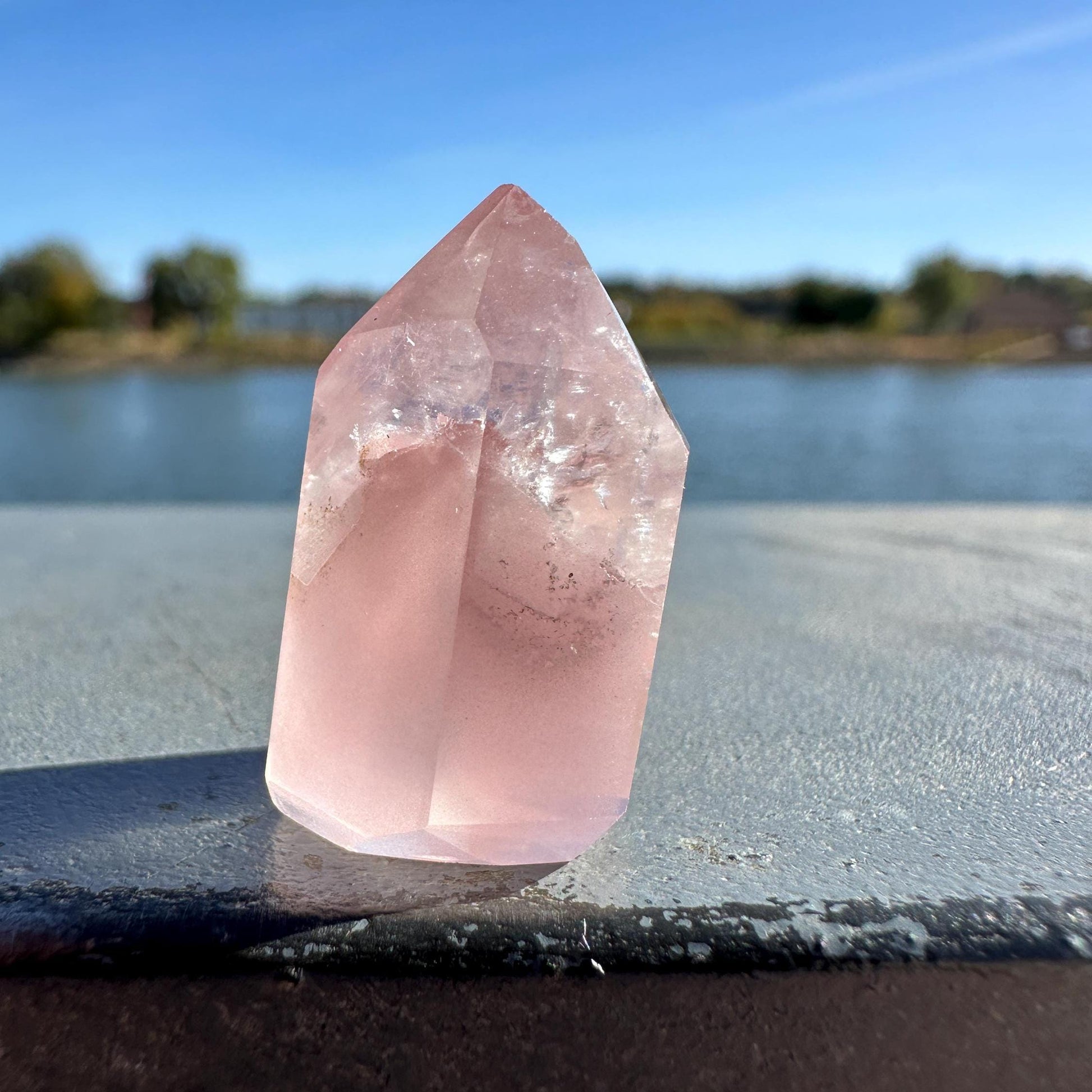 Rare Small Pink Lithium Point from Brazil | Lithium Tower | Lithium Crystal | Rare Crystals | Pink Lithium Crystal | Lithium Quartz