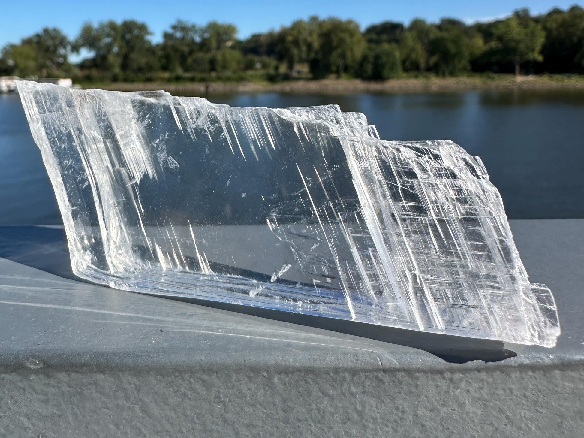 High Grade Crystal Clear Selenite, Satin Spar Slab | Charging and Cleansing Crystal