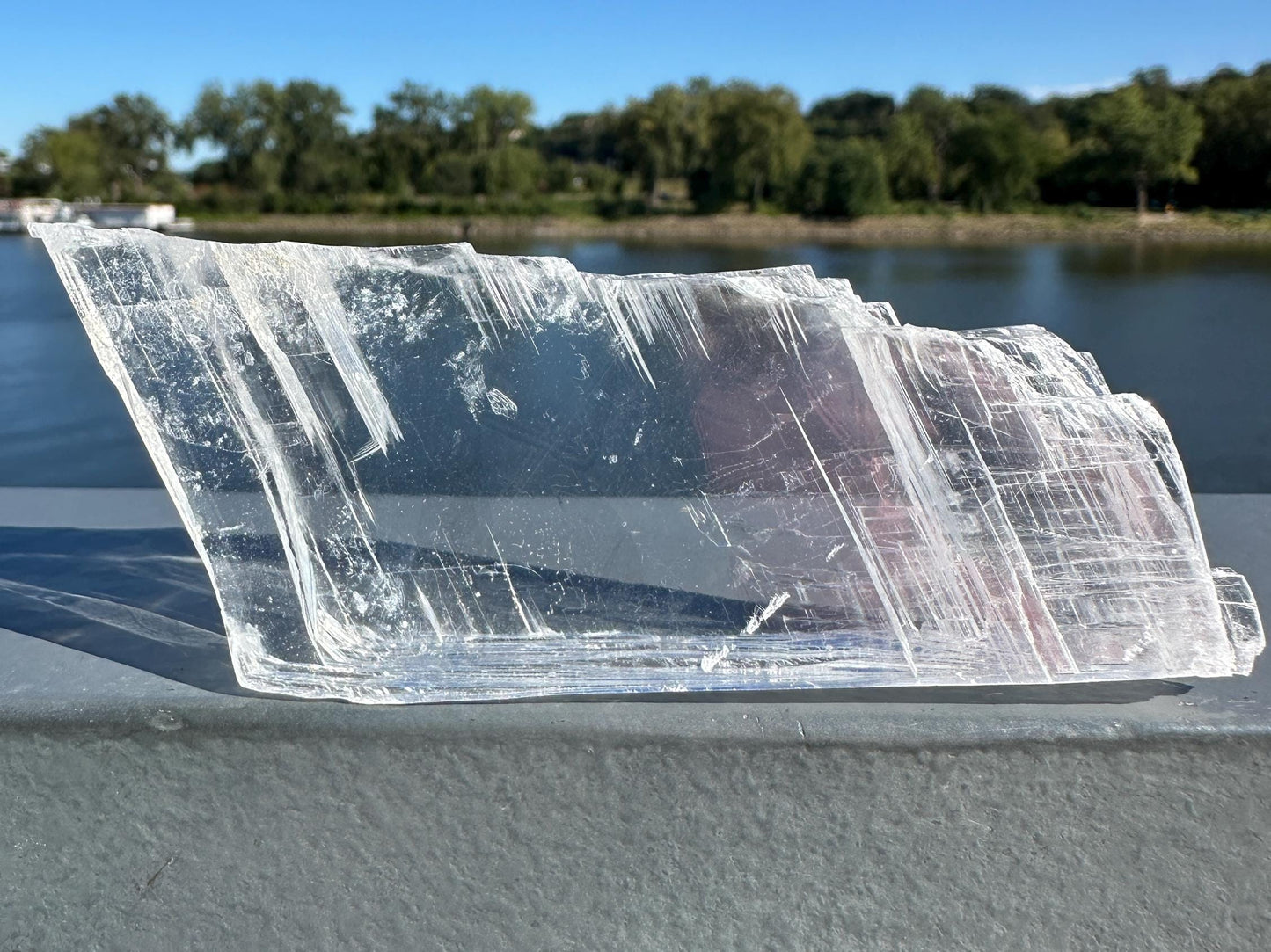 High Grade Crystal Clear Selenite, Satin Spar Slab | Charging and Cleansing Crystal