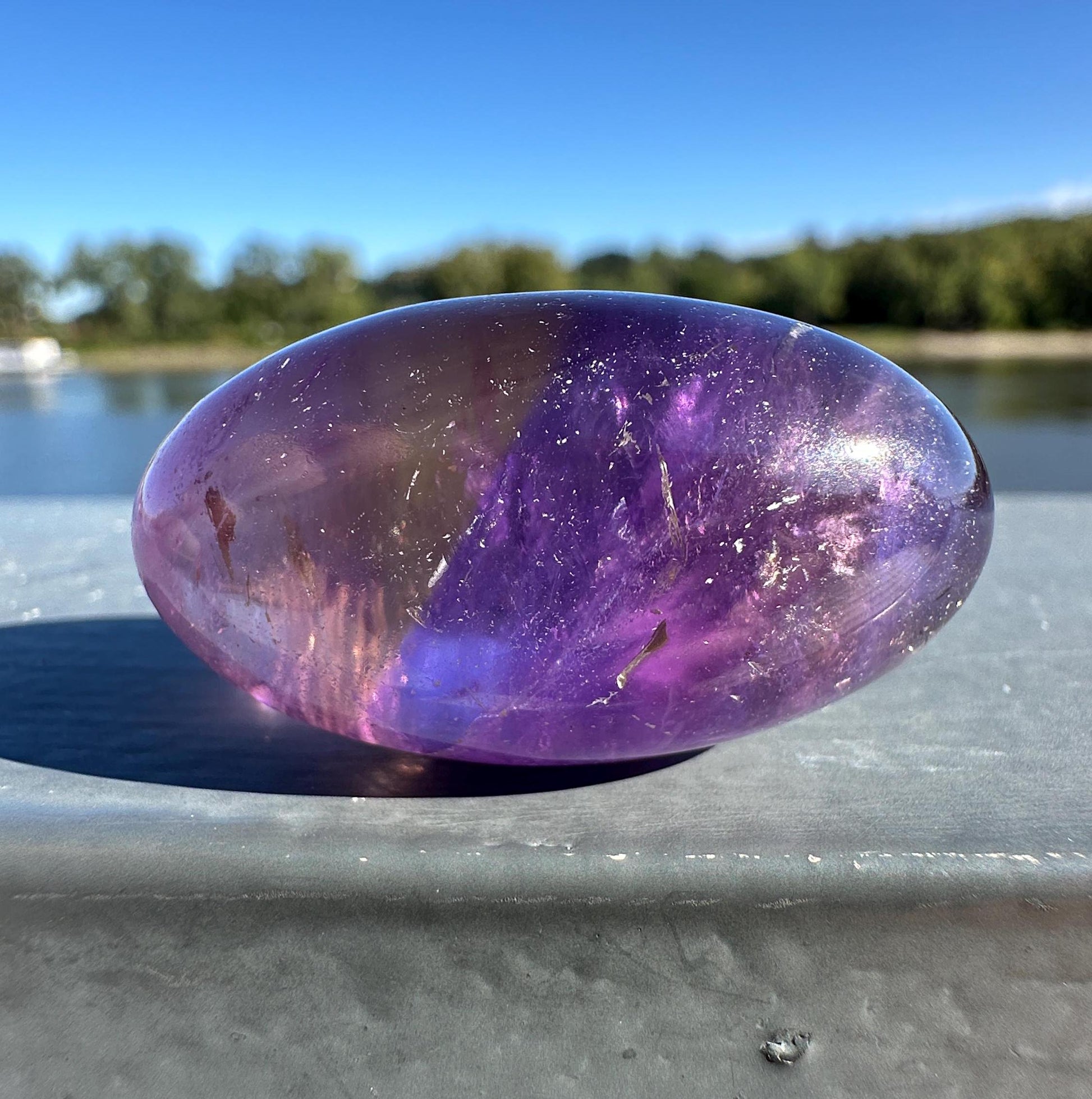 Stunning Ametrine Shiva Crystal Carving