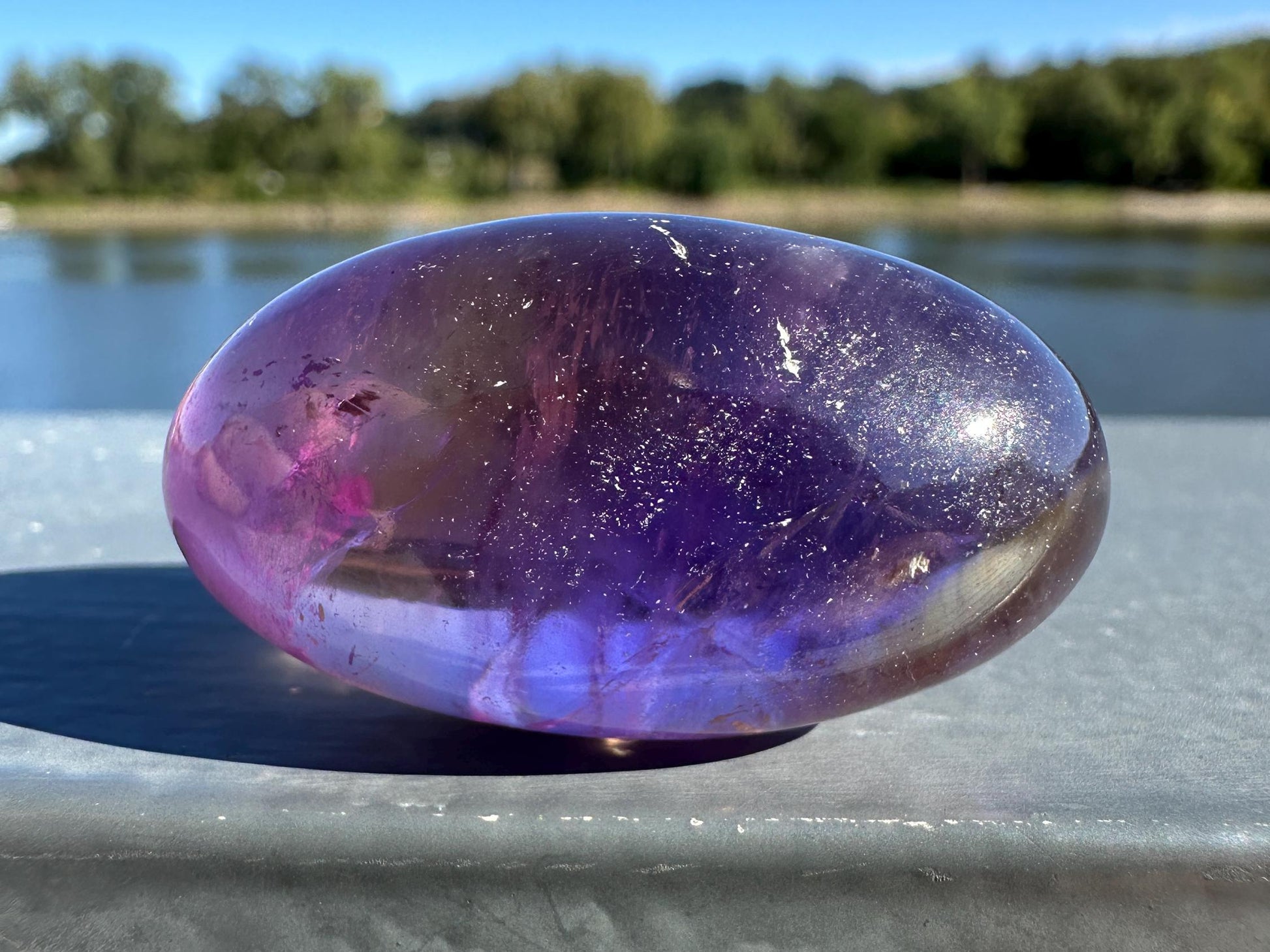 Stunning Ametrine Shiva Crystal Carving