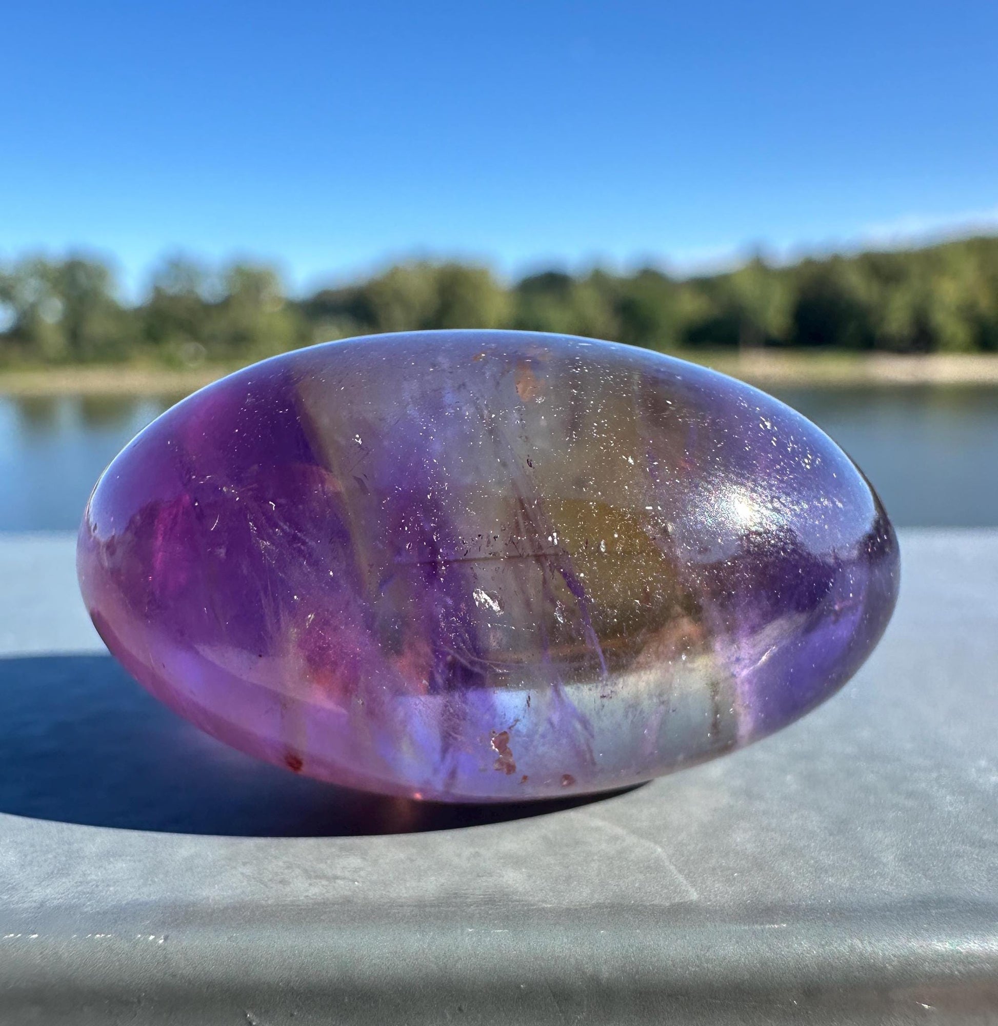 Stunning Ametrine Shiva Crystal Carving