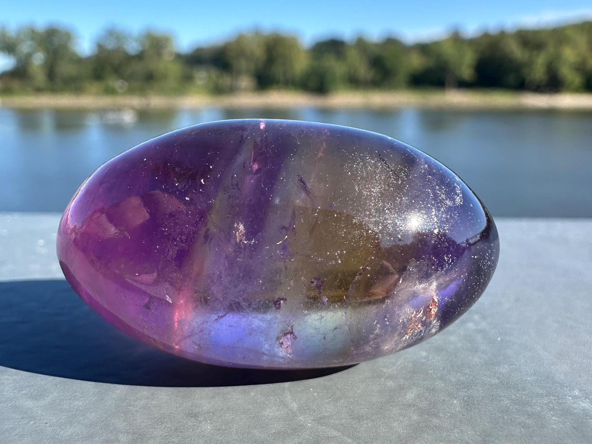 Stunning Ametrine Shiva Crystal Carving