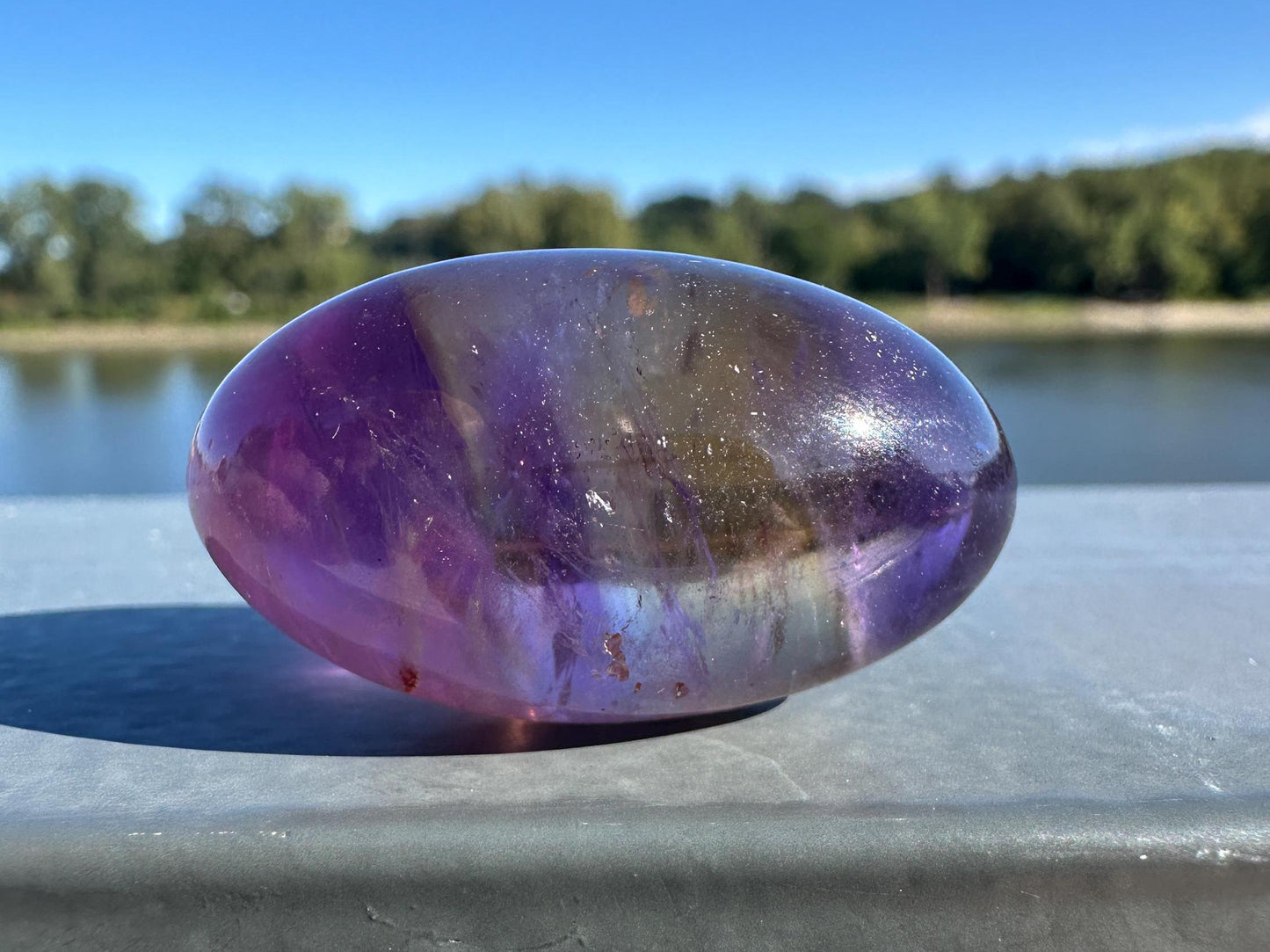 Stunning Ametrine Shiva Crystal Carving