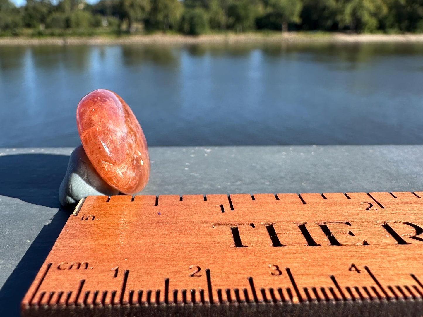 Stunning Natural High Quality Gorgeous Sunstone Palm Stone | Mini Button Palm Stone