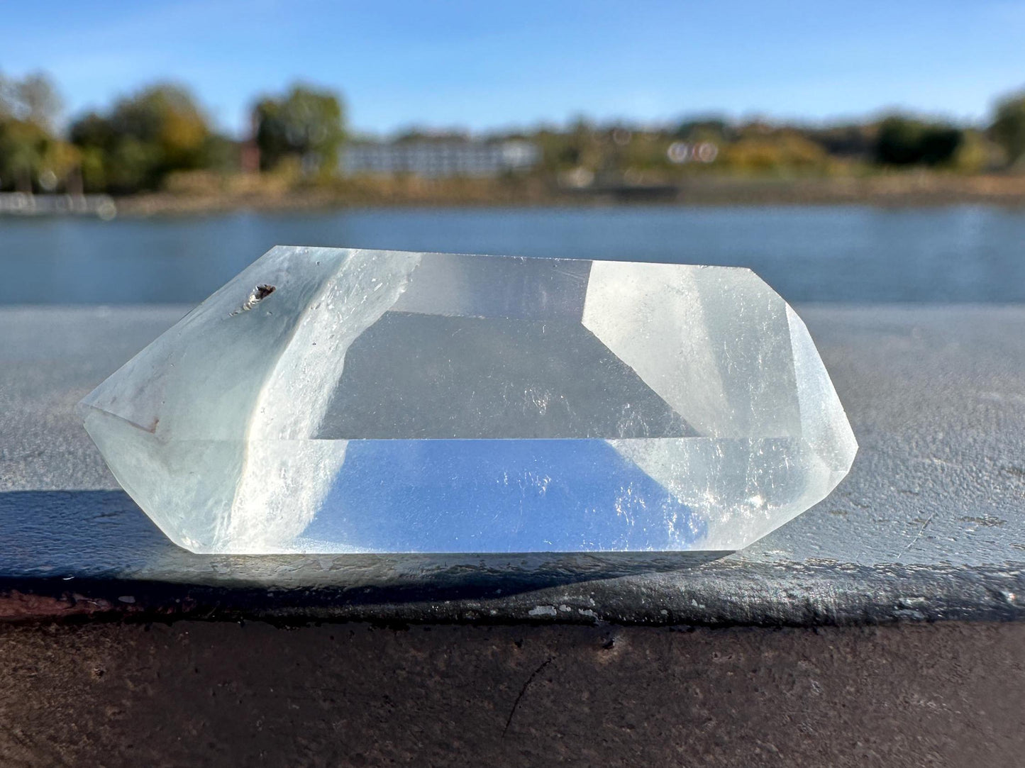 Blue Tara Quartz DT from Brazil | Rare Blue Tourmaline Clear Quartz | Indicolite | Crystal Tower