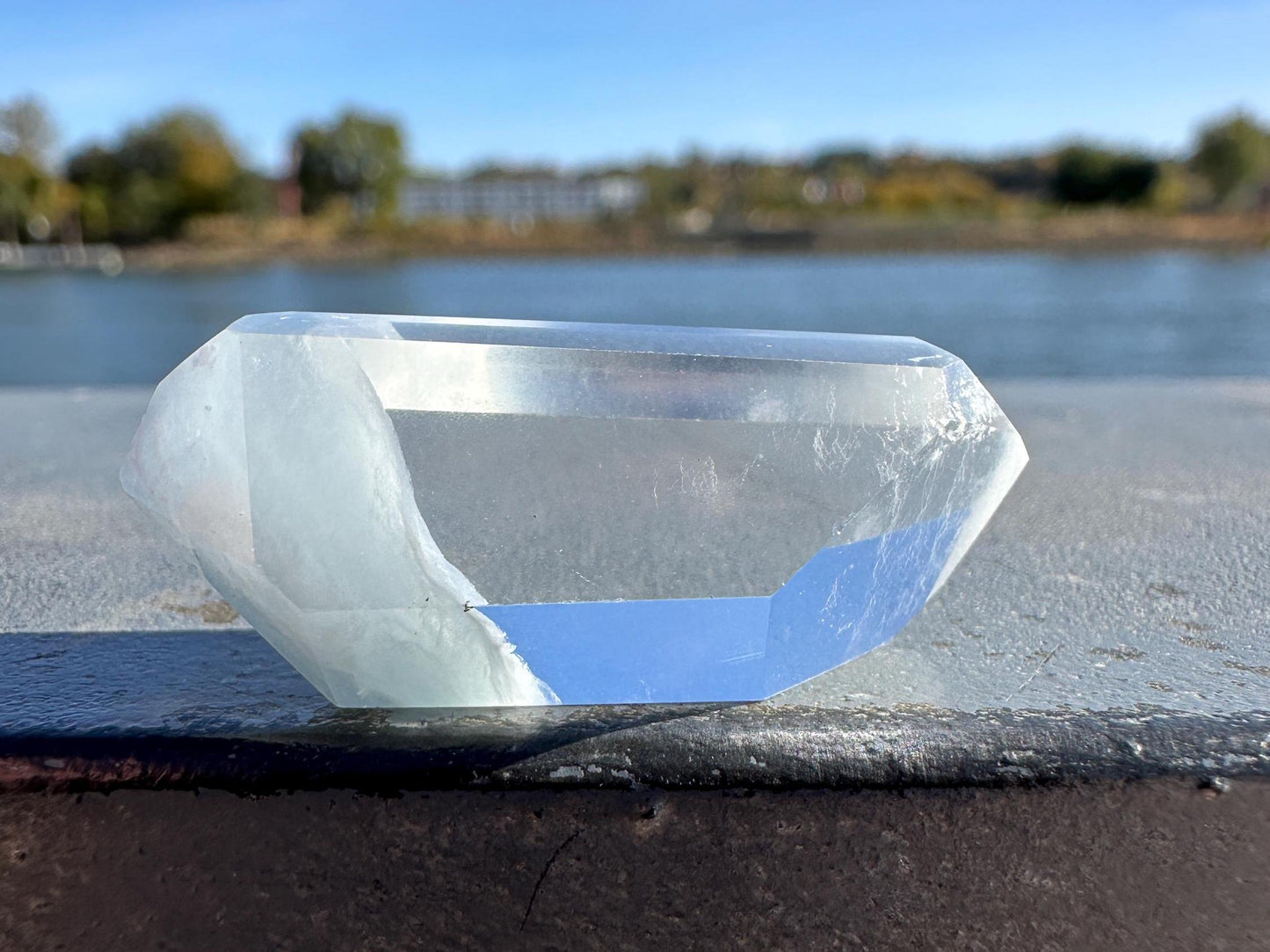 Blue Tara Quartz DT from Brazil | Rare Blue Tourmaline Clear Quartz | Indicolite | Crystal Tower