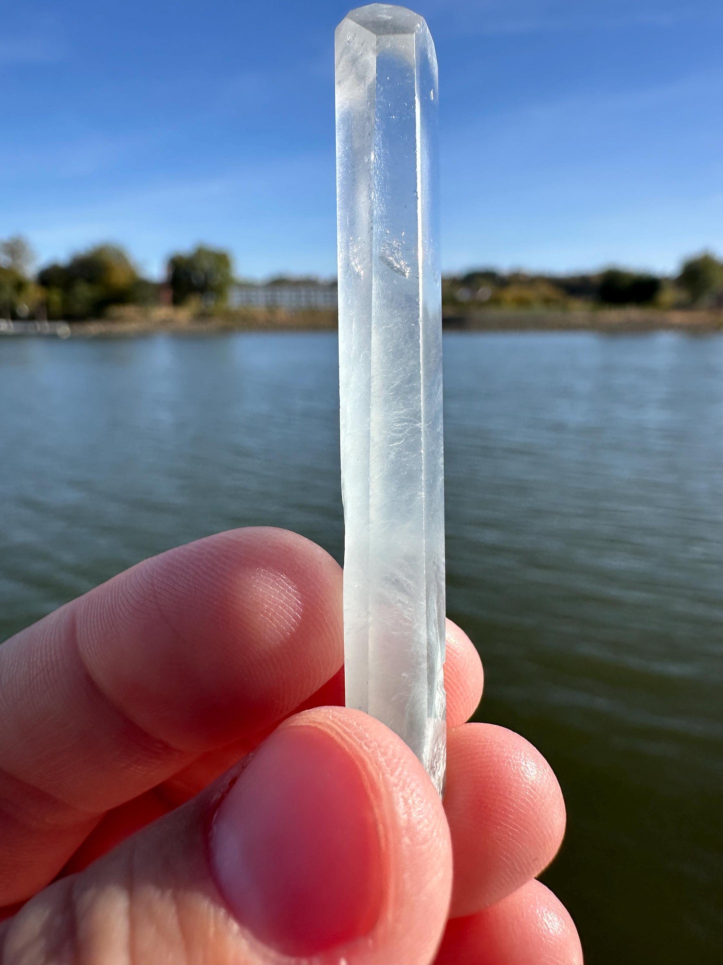 Blue Tara Quartz DT from Brazil | Rare Blue Tourmaline Clear Quartz | Indicolite | Crystal Tower