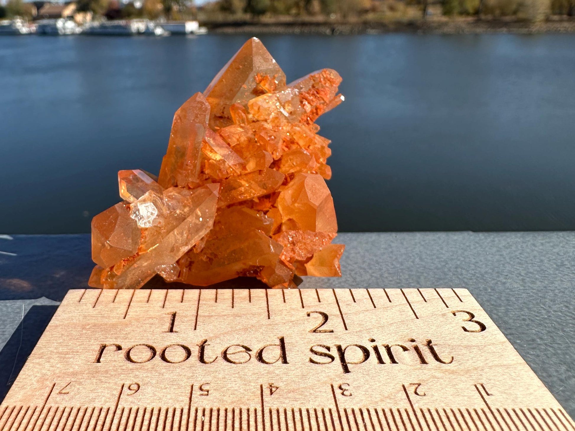 Beautiful Tangerine Quartz Cluster | Quartz Cluster | Raw Natural Crystal Cluster