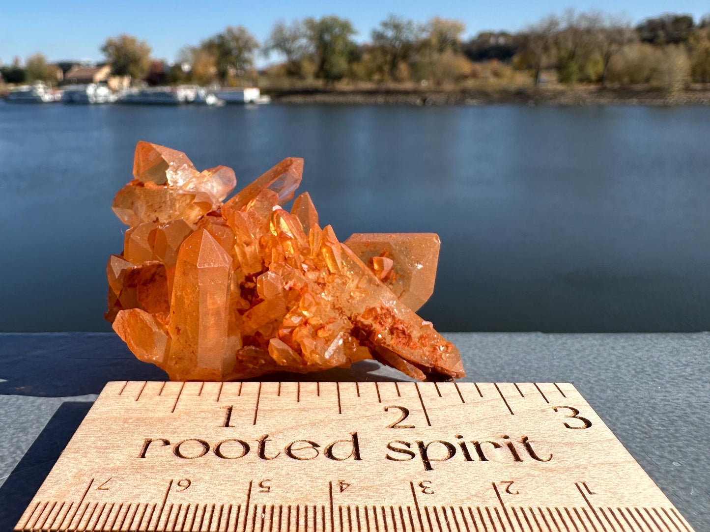 Beautiful Tangerine Quartz Cluster | Quartz Cluster | Raw Natural Crystal Cluster