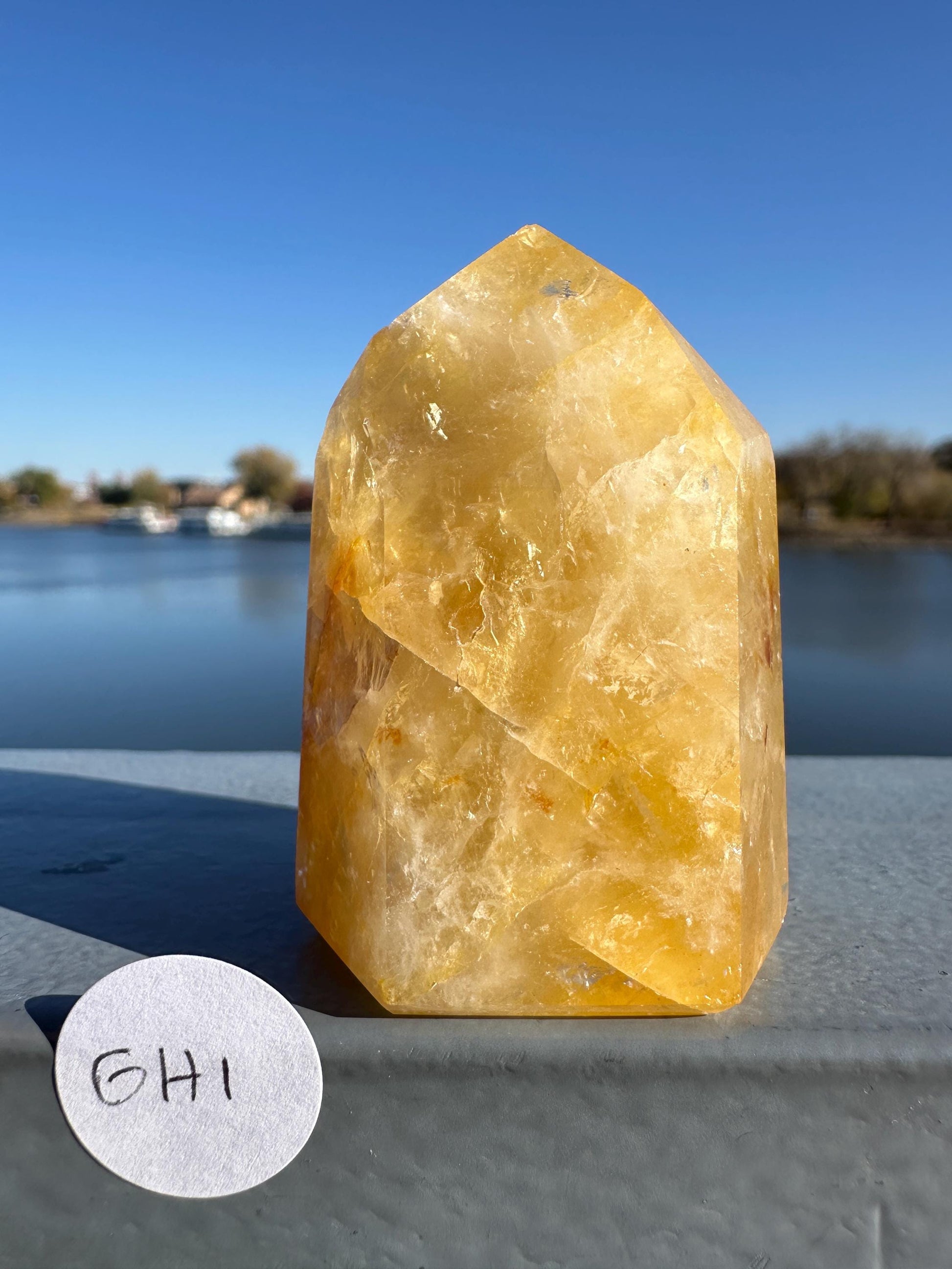 Gorgeous Golden Healer Quartz Crystal Tower | Yellow Hematoid Quartz | Metaphysical Healing and Home Decor