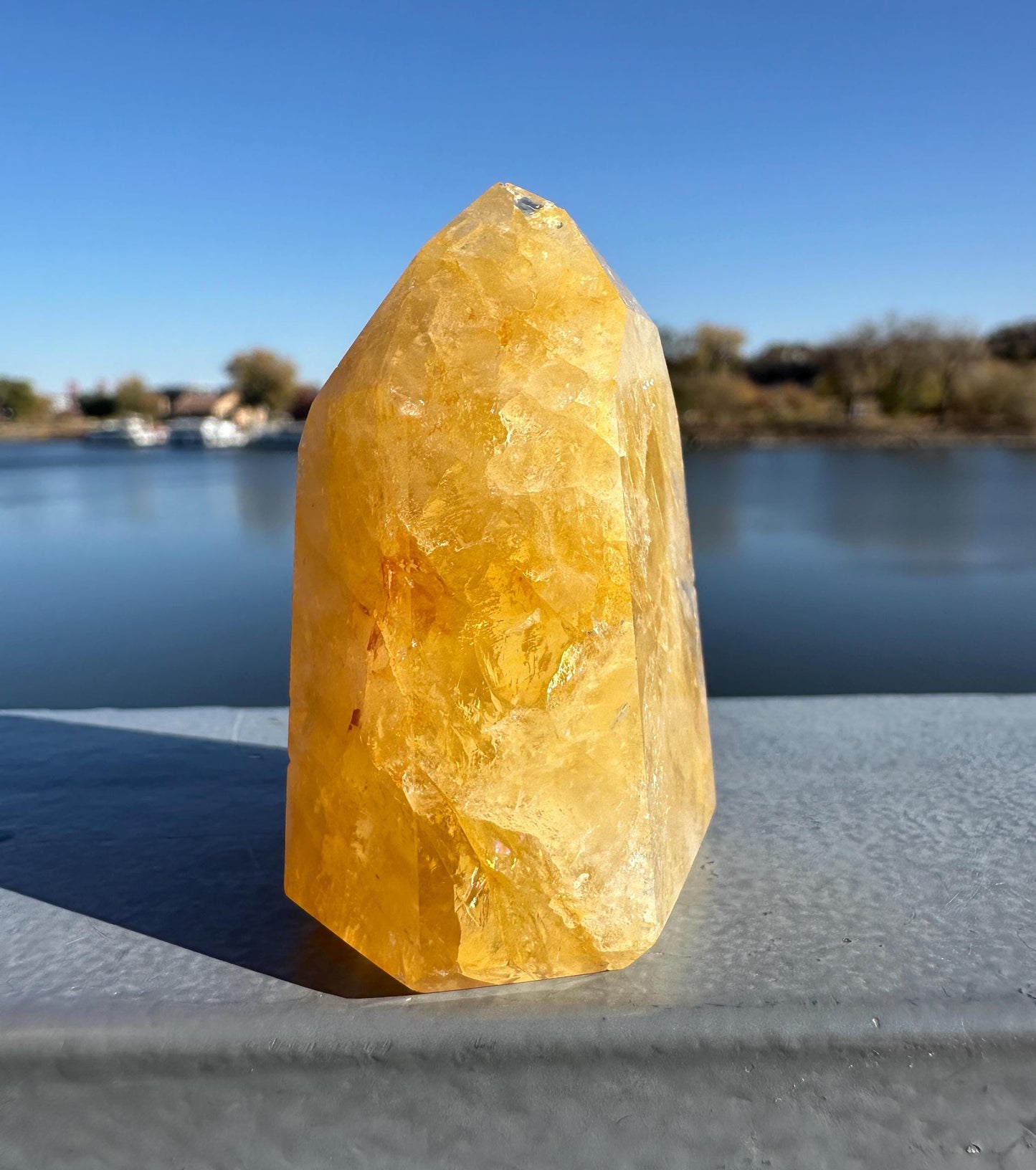 Gorgeous Golden Healer Quartz Crystal Tower | Yellow Hematoid Quartz | Metaphysical Healing and Home Decor