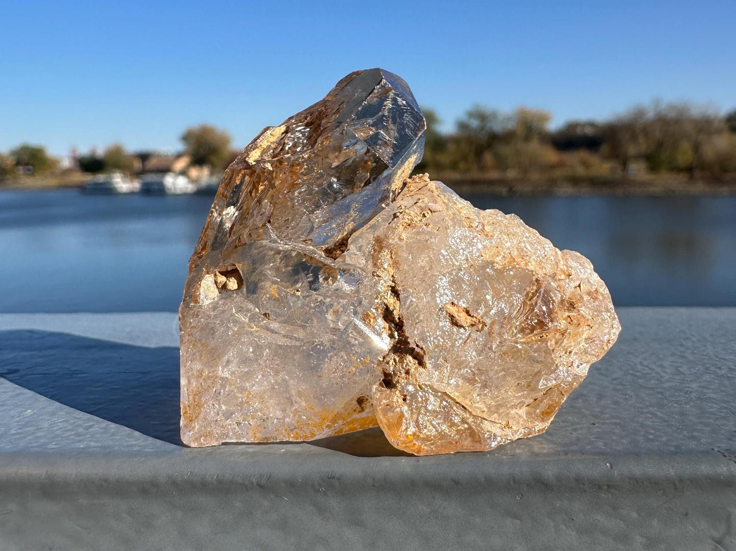 Himalayan Skeletal Quartz | Elestial Quartz | Fenster Quartz Crystal With Brown Clay Inclusions | Window Quartz