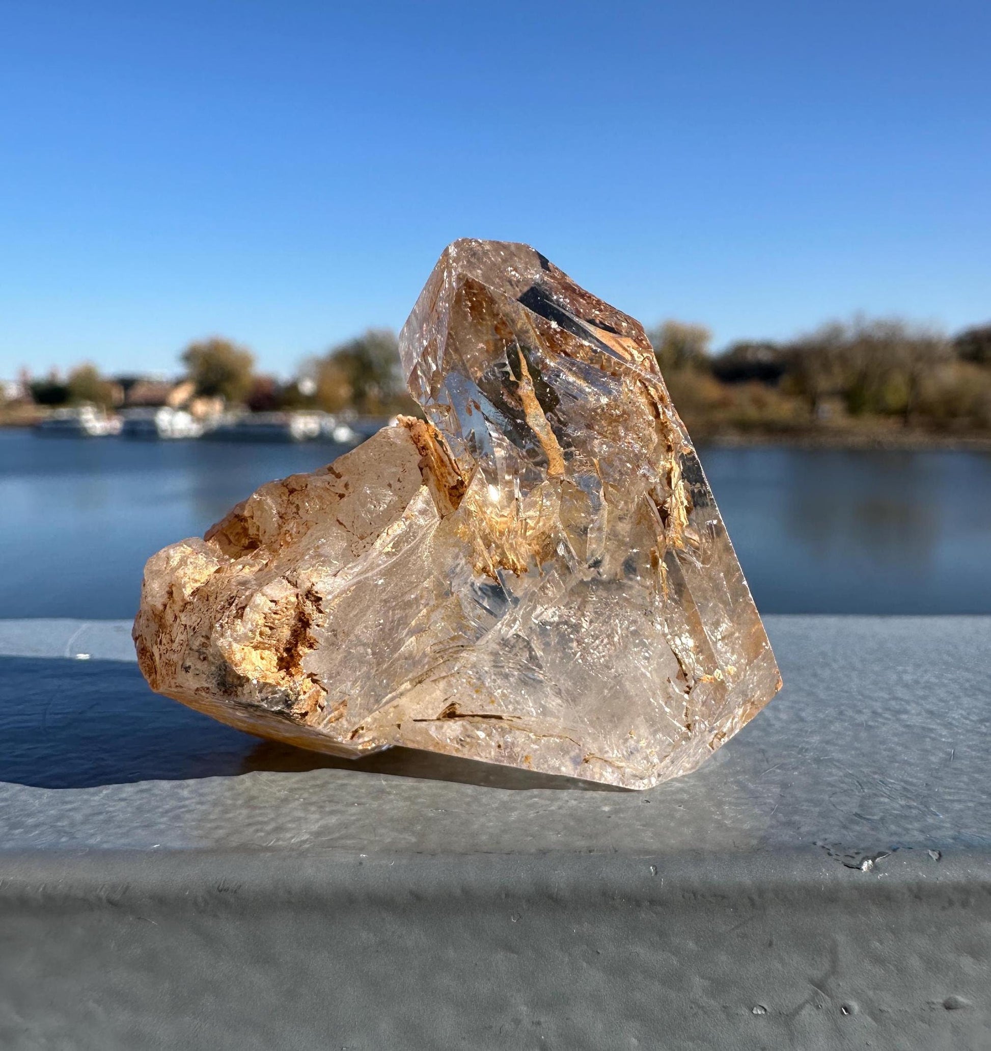 Himalayan Skeletal Quartz | Elestial Quartz | Fenster Quartz Crystal With Brown Clay Inclusions | Window Quartz