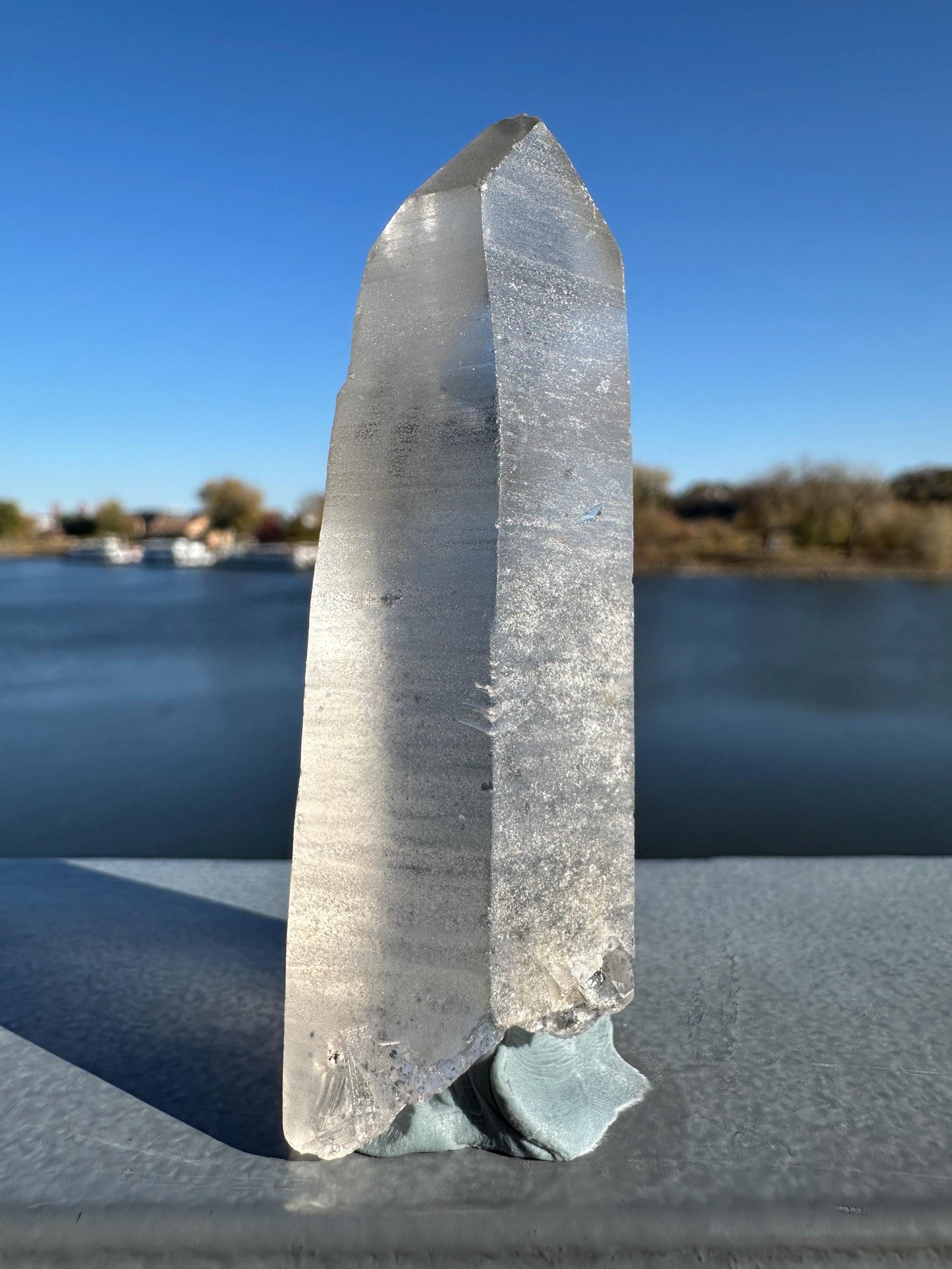 Gorgeous Raw Black Phantom Lemurian Point