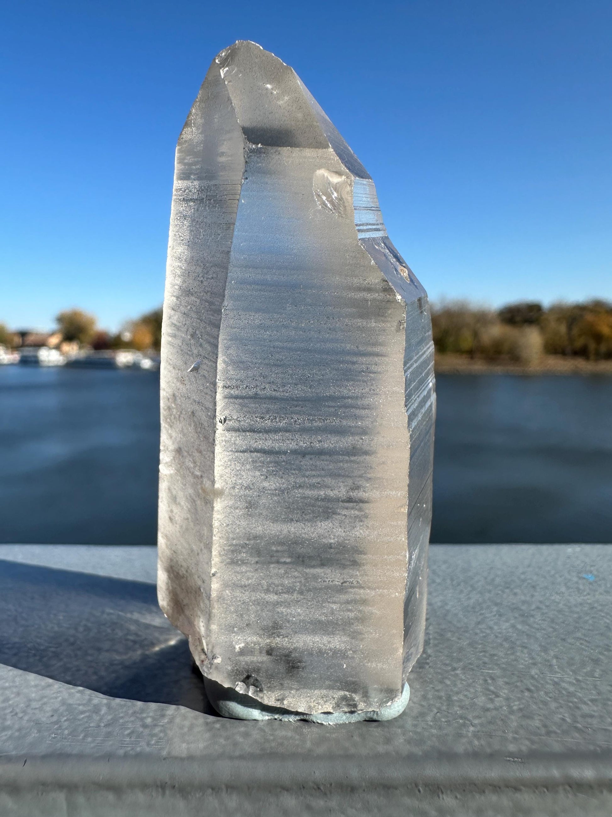 Gorgeous Raw Black Phantom Lemurian Point