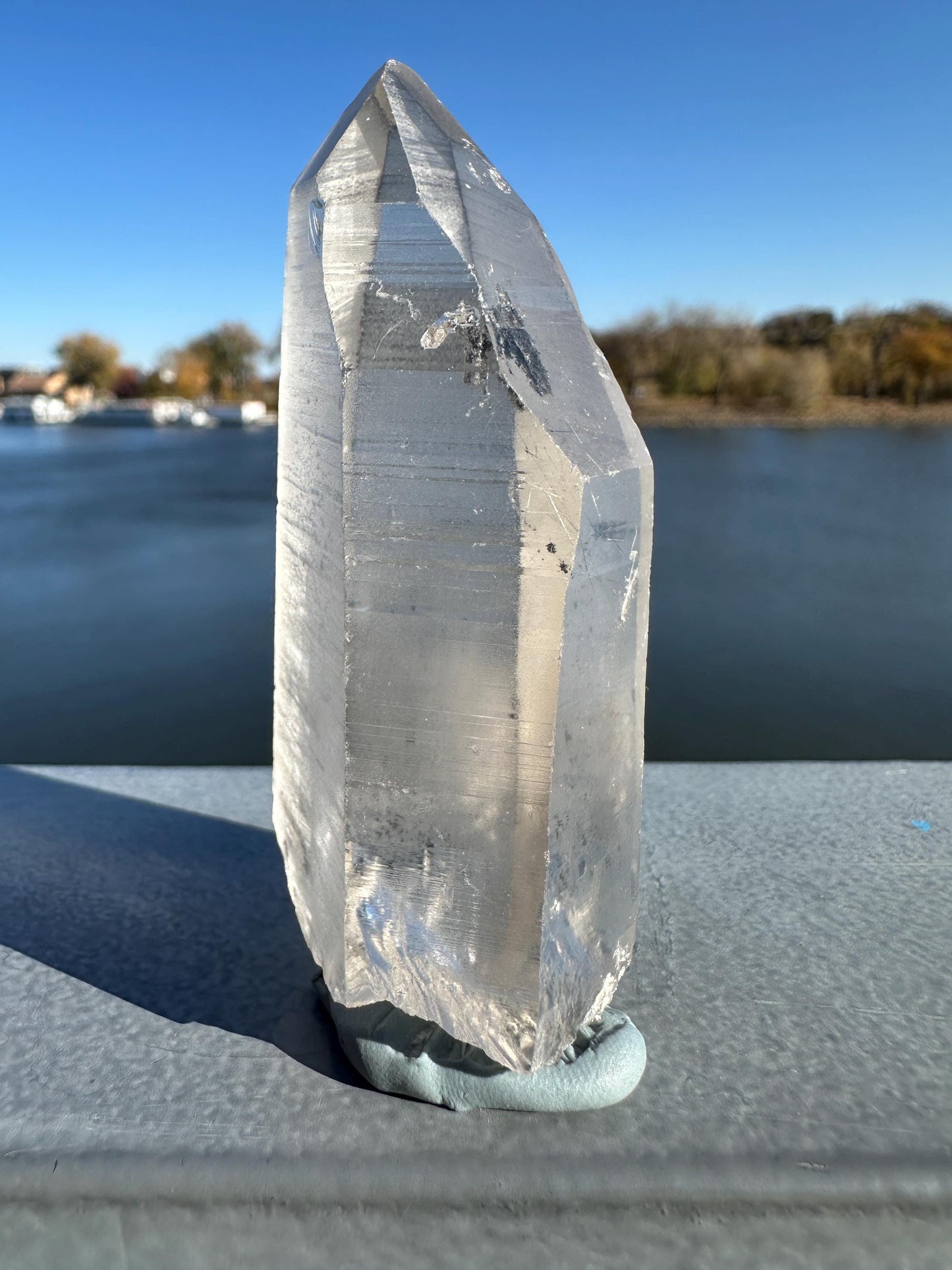 Gorgeous Raw Black Phantom Lemurian Point