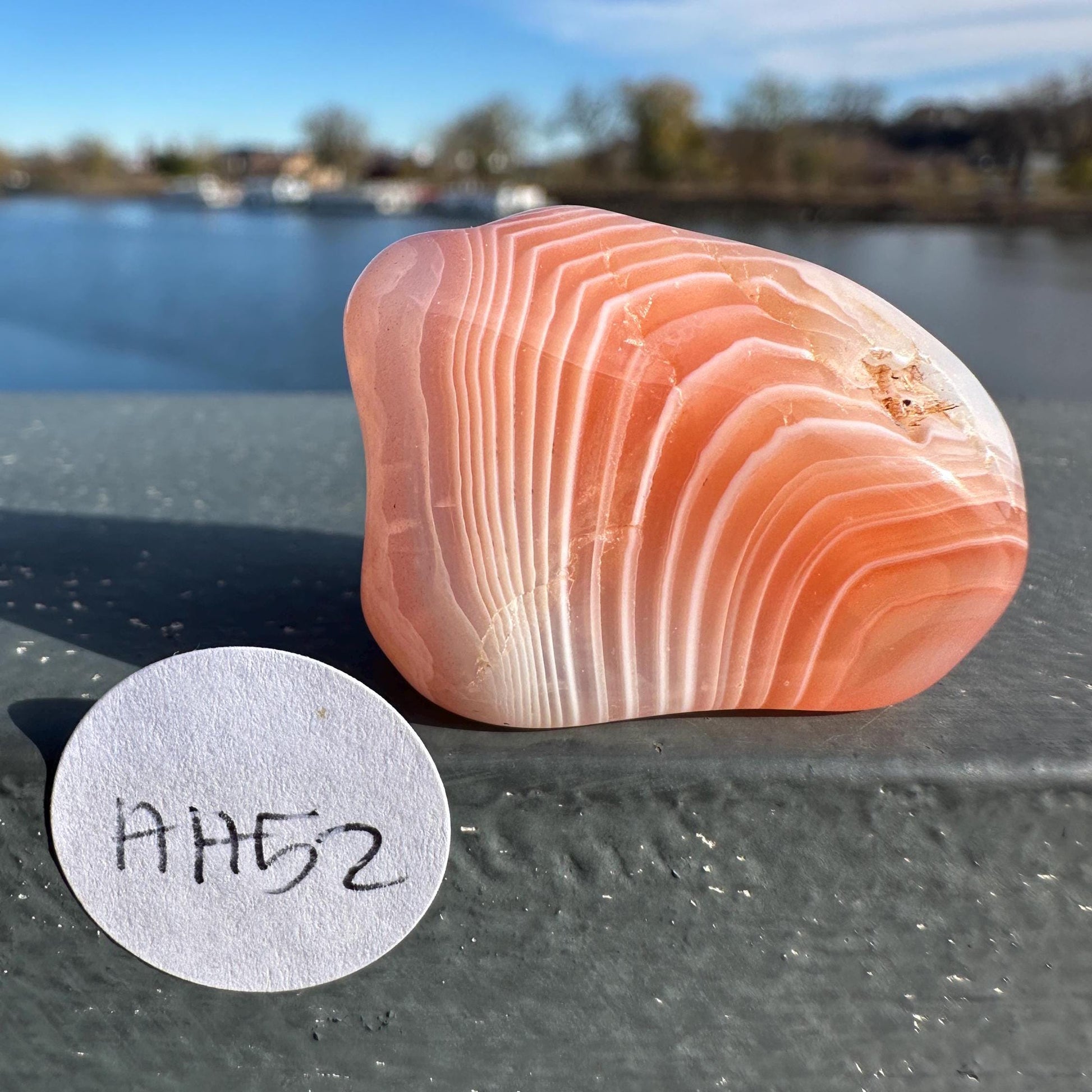 Large Apricot Agate Tumbled Stone