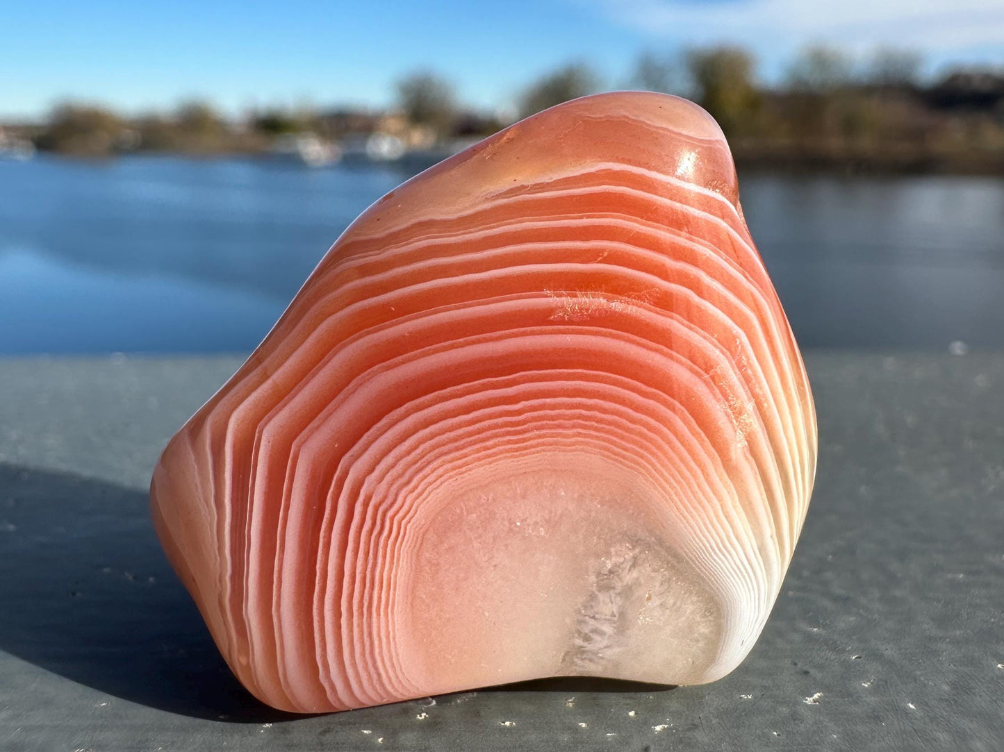 Large Apricot Agate Tumbled Stone