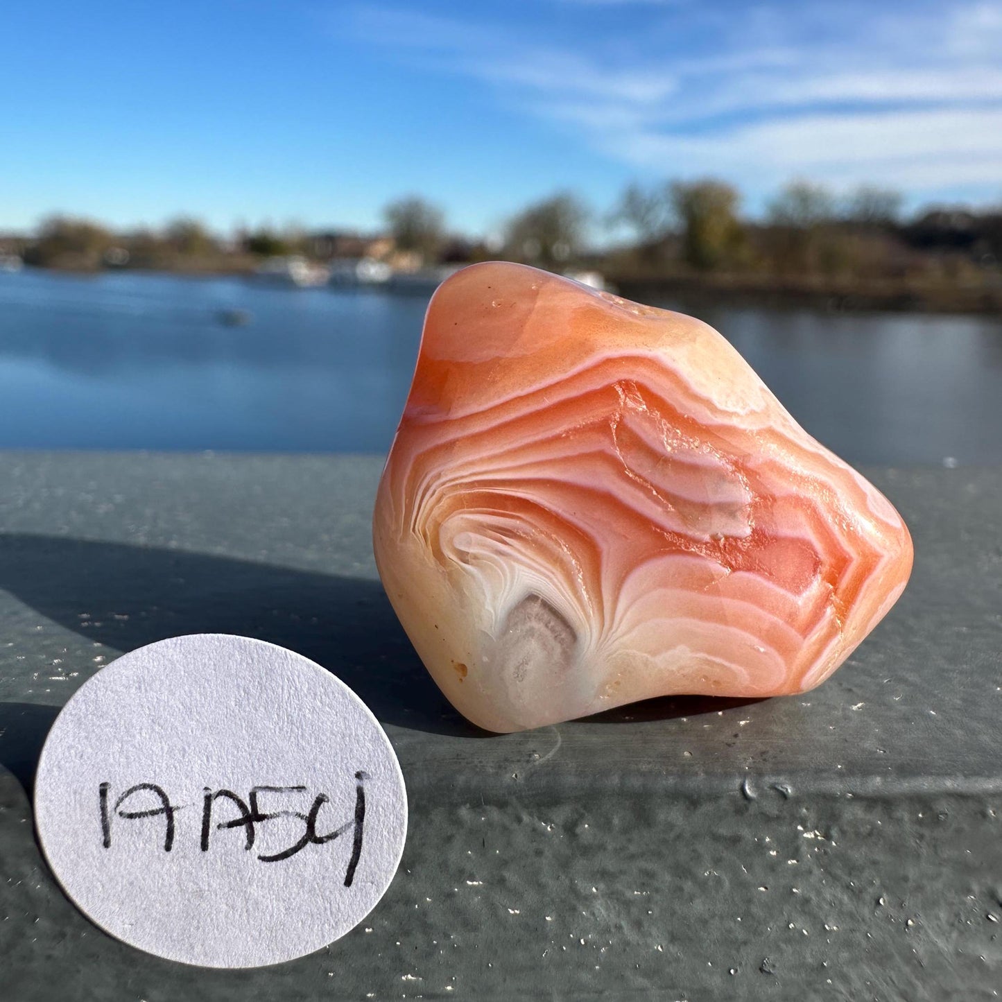 Large Apricot Agate Tumbled Stone