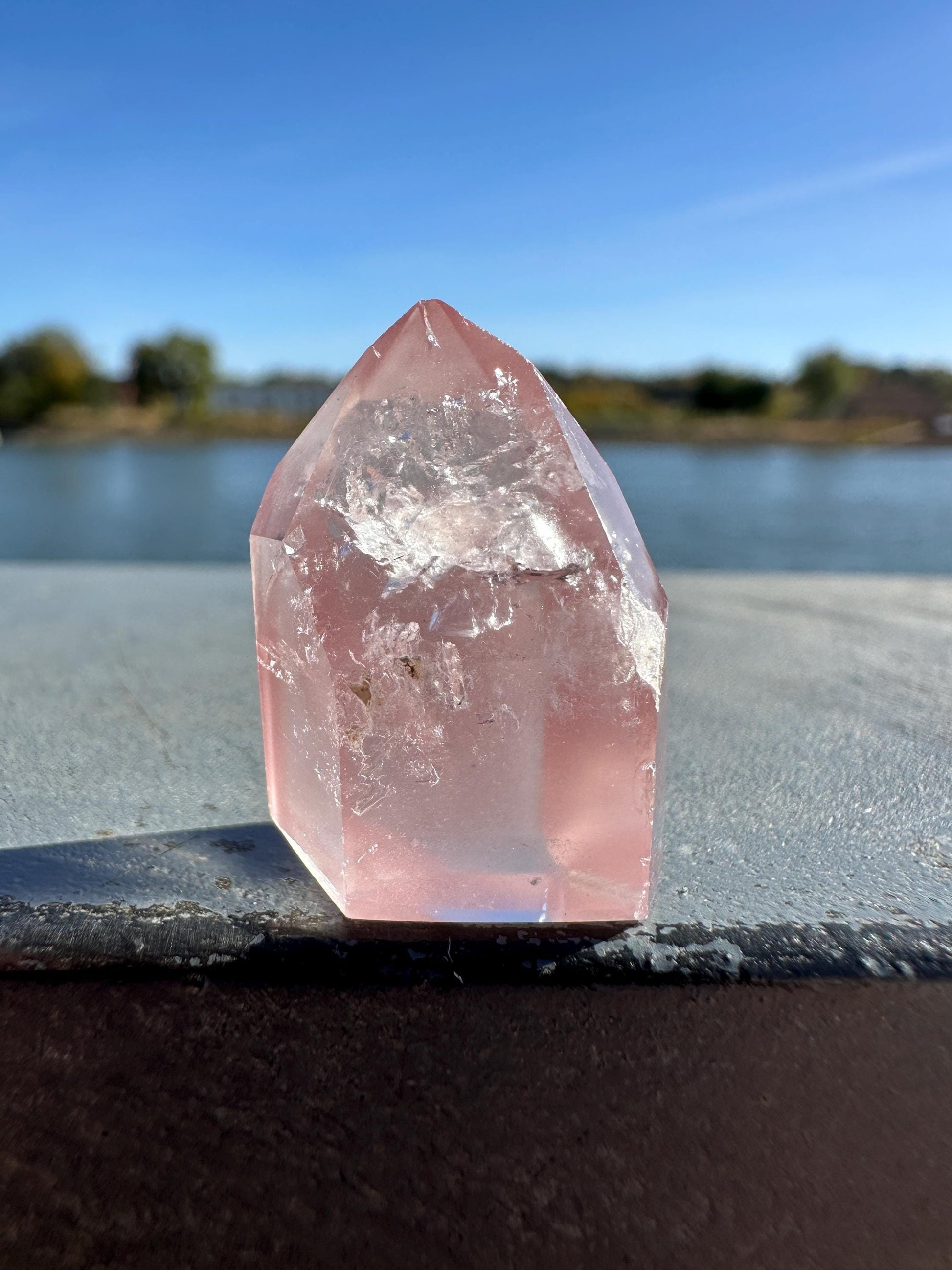 Rare Small Pink Lithium Point from Brazil | Lithium Tower | Lithium Crystal | Rare Crystals | Pink Lithium Crystal | Lithium Quartz