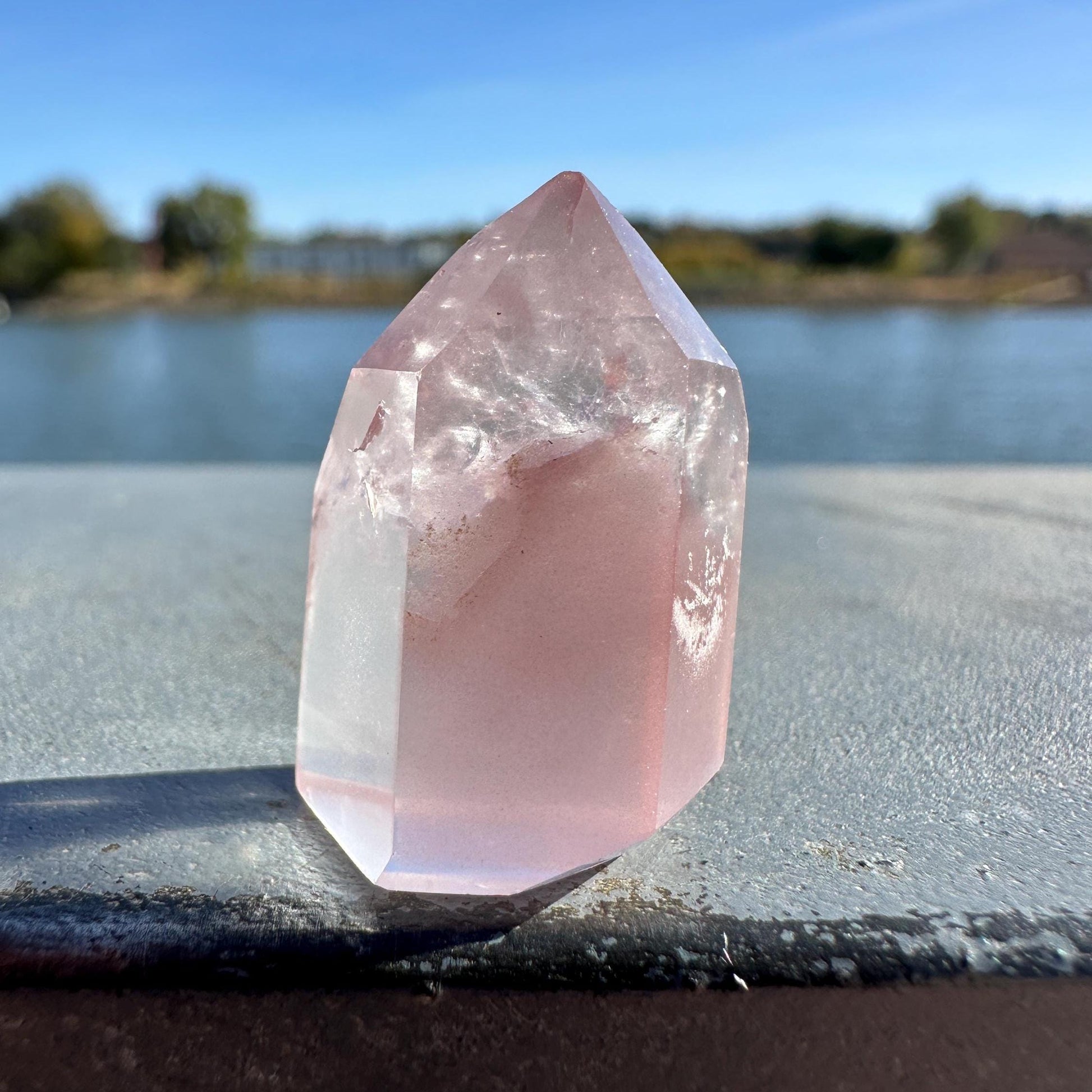 Rare Small Pink Lithium Point from Brazil | Lithium Tower | Lithium Crystal | Rare Crystals | Pink Lithium Crystal | Lithium Quartz