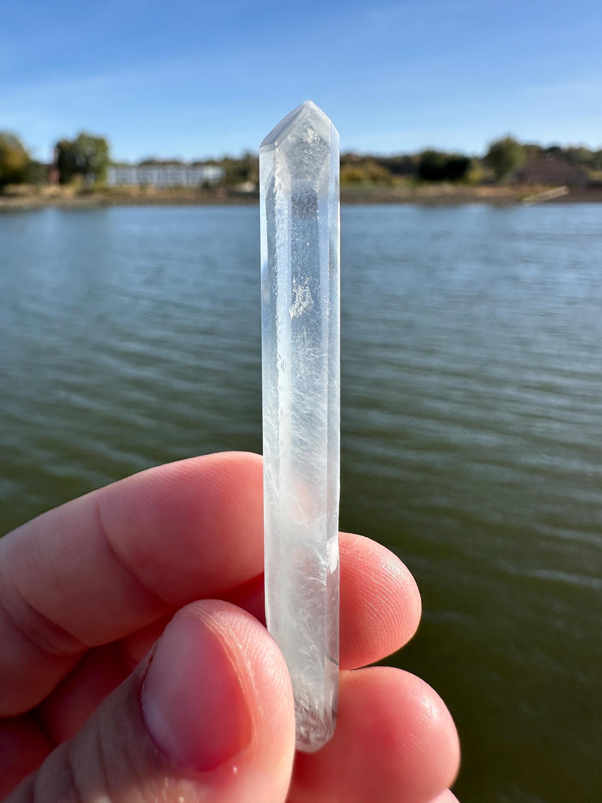 Blue Tara Quartz DT from Brazil | Rare Blue Tourmaline Clear Quartz | Indicolite | Crystal Tower