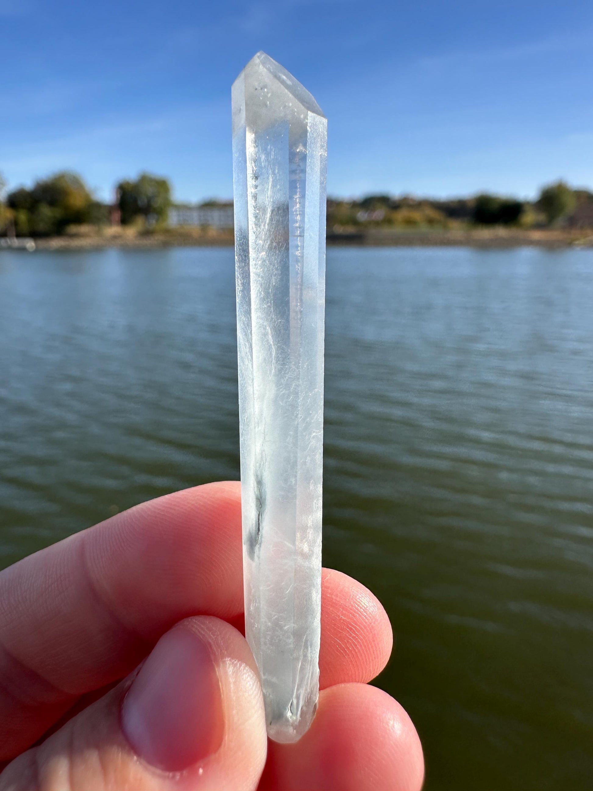 Blue Tara Quartz DT from Brazil | Rare Blue Tourmaline Clear Quartz | Indicolite | Crystal Tower