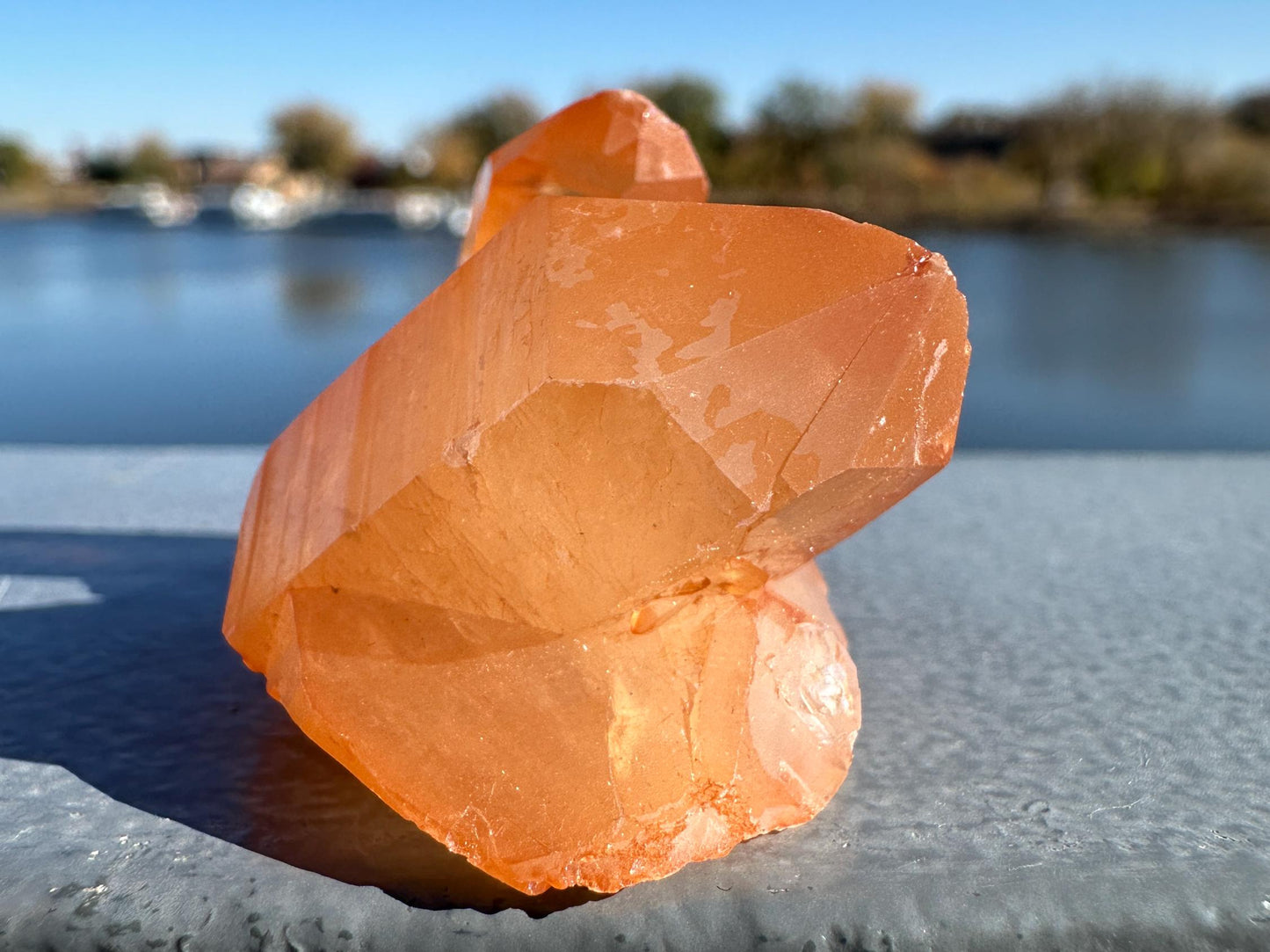 Beautiful Tangerine Quartz Small Cluster | Quartz Cluster | Raw Natural Crystal Cluster