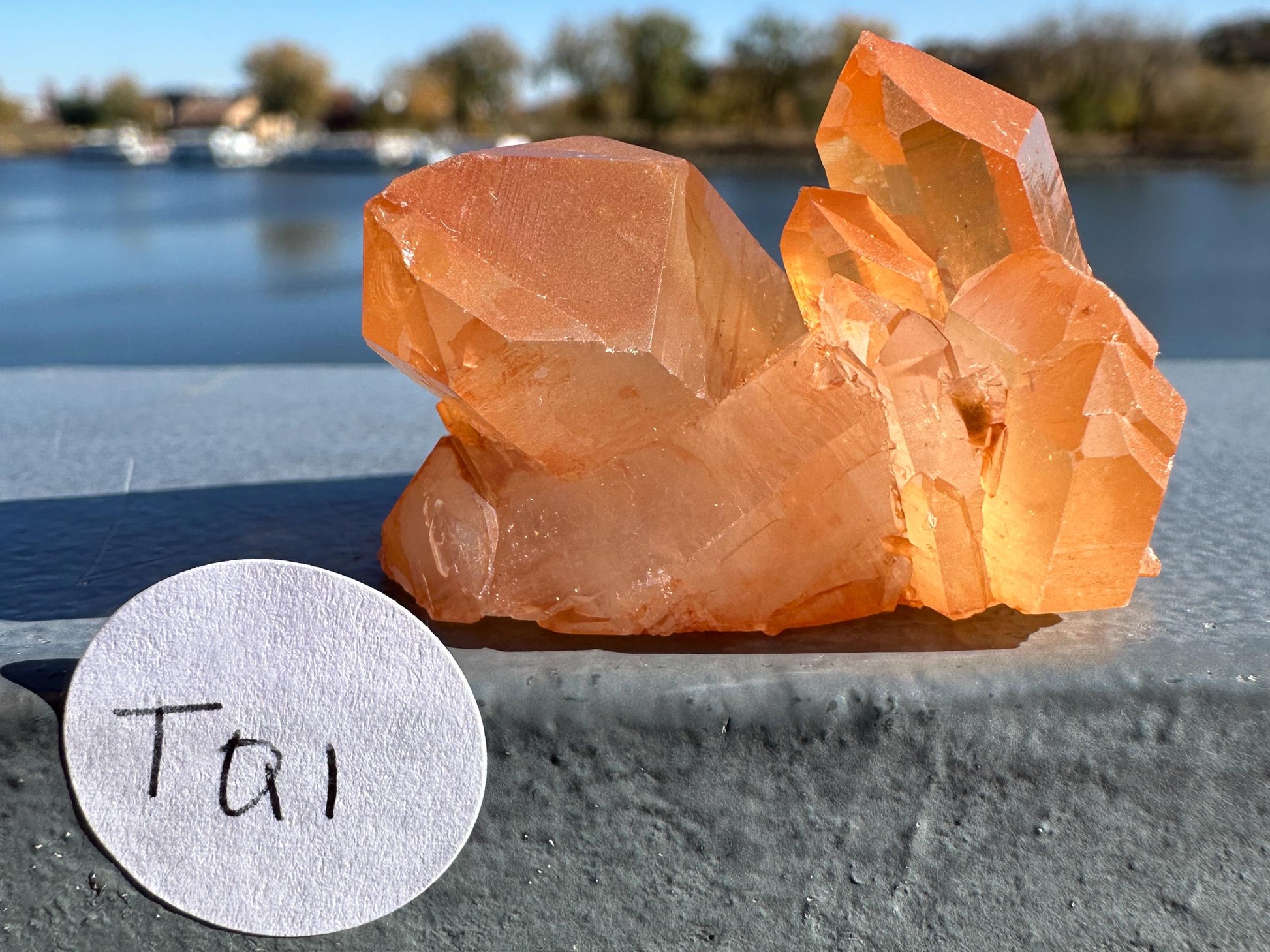 Beautiful Tangerine Quartz Small Cluster | Quartz Cluster | Raw Natural Crystal Cluster