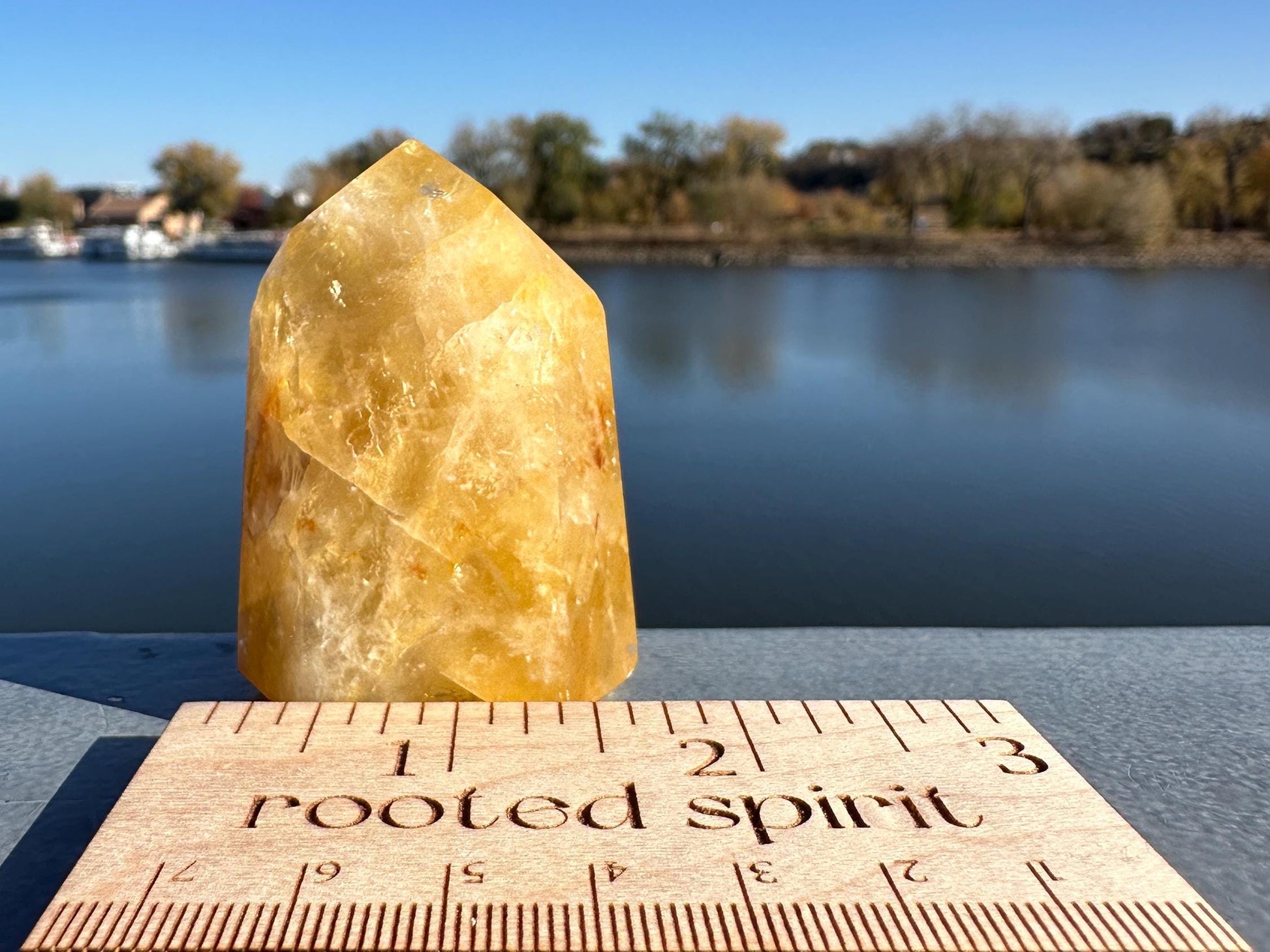 Gorgeous Golden Healer Quartz Crystal Tower | Yellow Hematoid Quartz | Metaphysical Healing and Home Decor