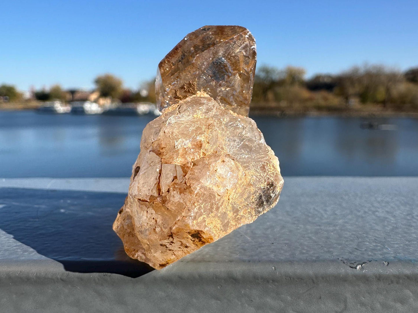 Himalayan Skeletal Quartz | Elestial Quartz | Fenster Quartz Crystal With Brown Clay Inclusions | Window Quartz