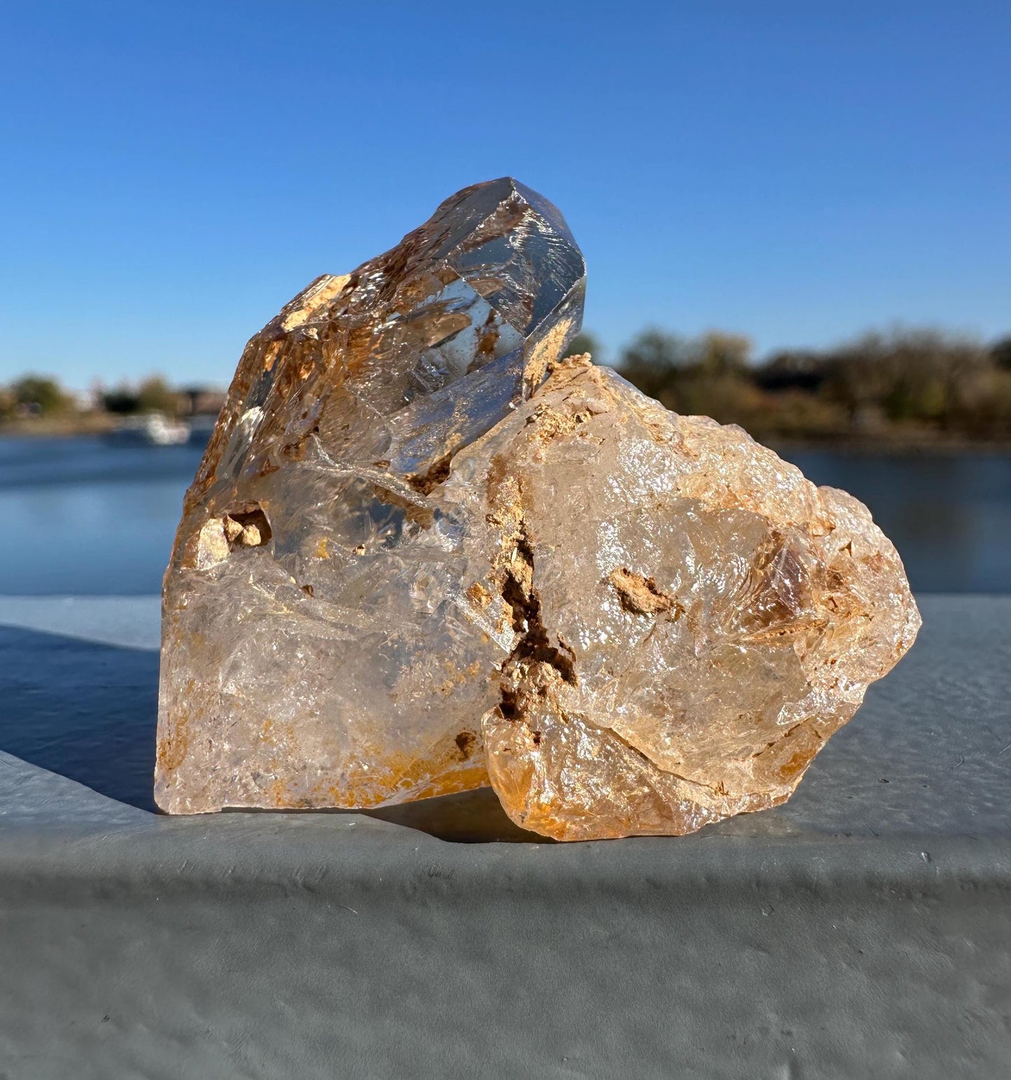 Himalayan Skeletal Quartz | Elestial Quartz | Fenster Quartz Crystal With Brown Clay Inclusions | Window Quartz