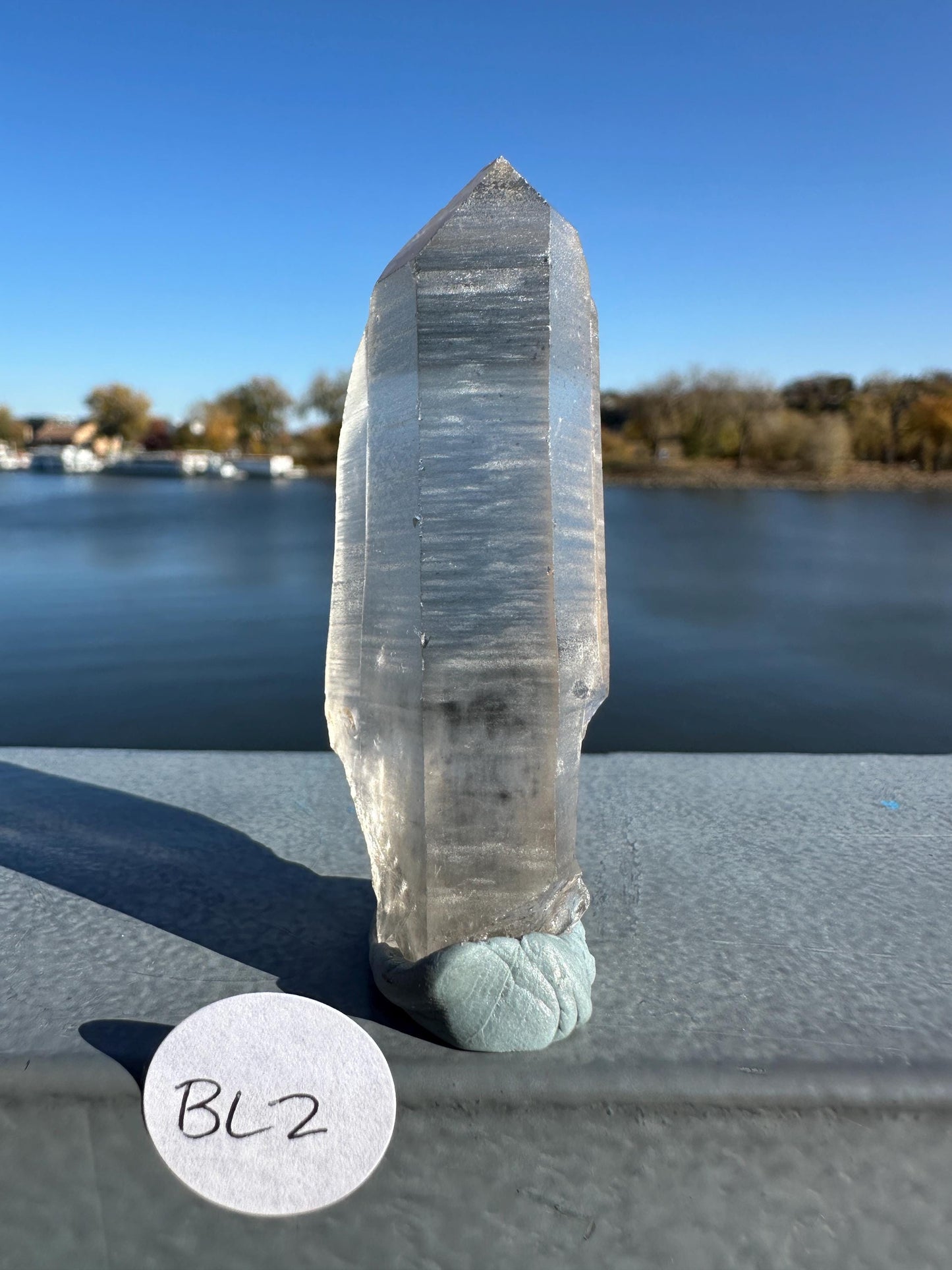 Gorgeous Raw Black Phantom Twin Lemurian Point