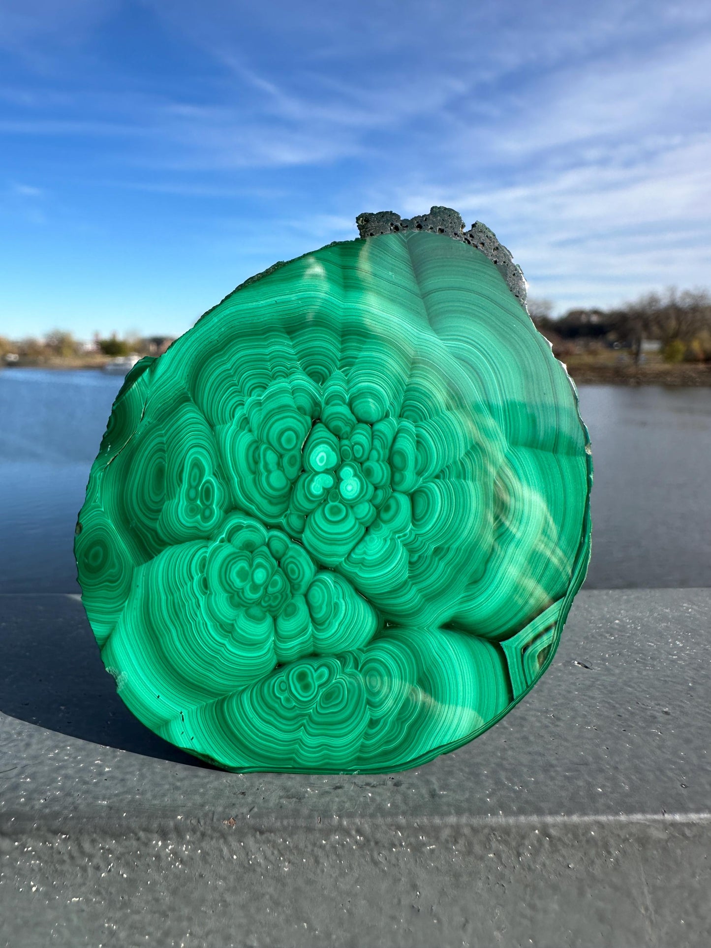 Stunning Malachite Polished Slab | Manifestation | Transformation | Love | Protection | Abundance | Altar | Meditation