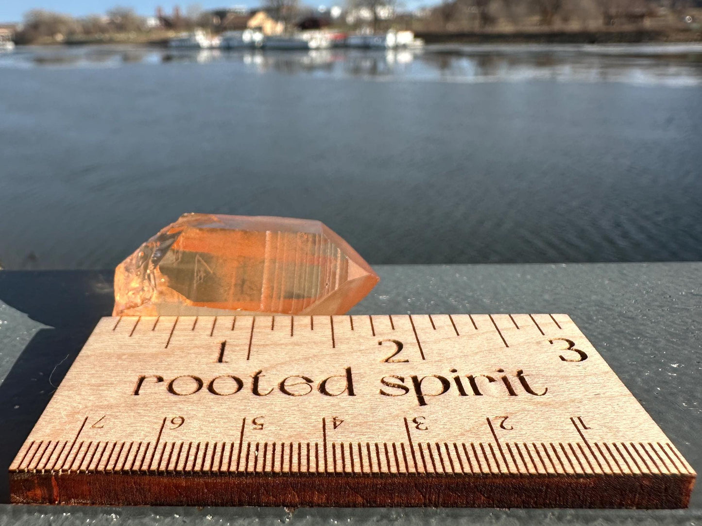 Stunning Rare Tangerine Lemurian Point