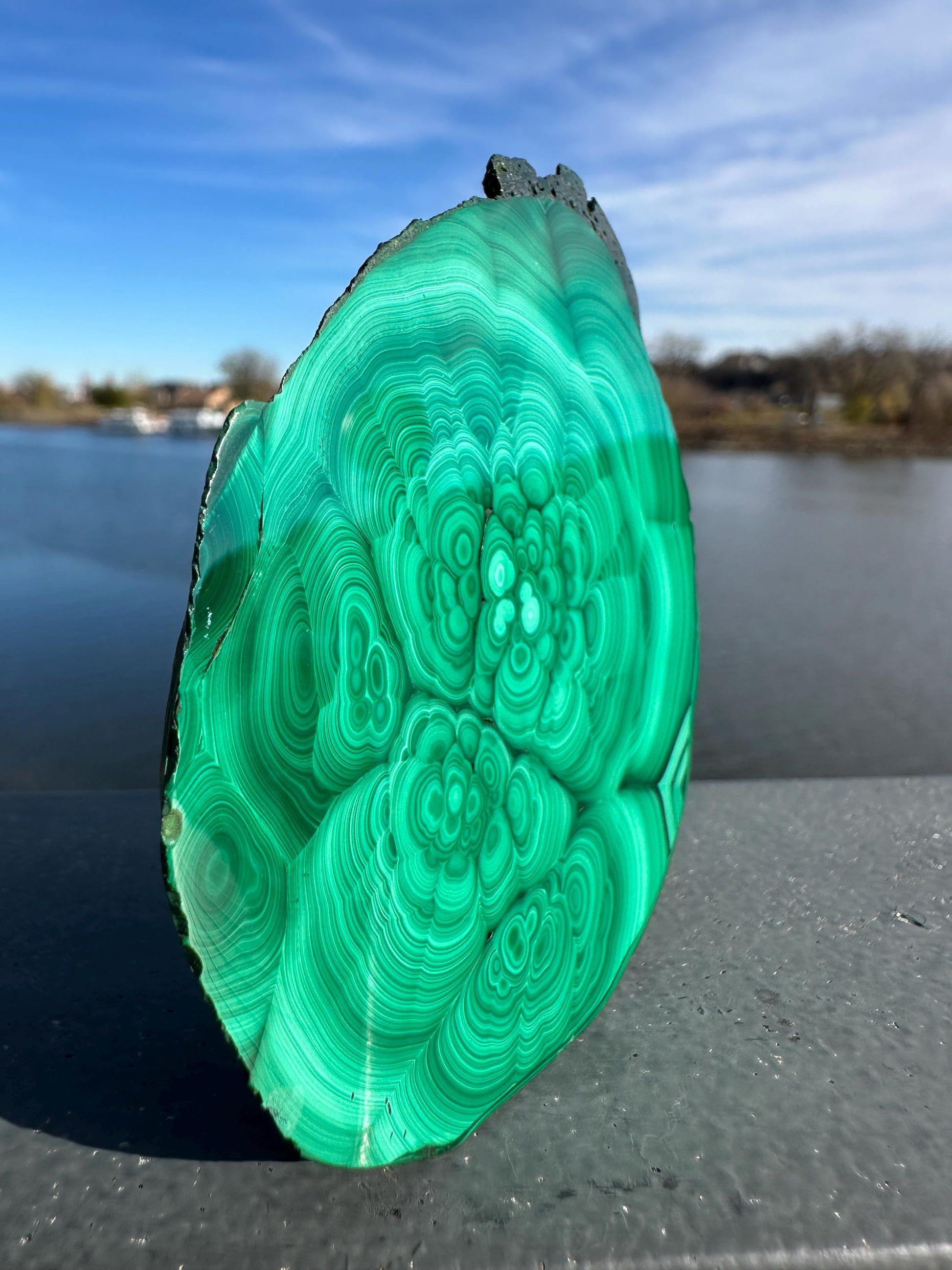 Stunning Malachite Polished Slab | Manifestation | Transformation | Love | Protection | Abundance | Altar | Meditation